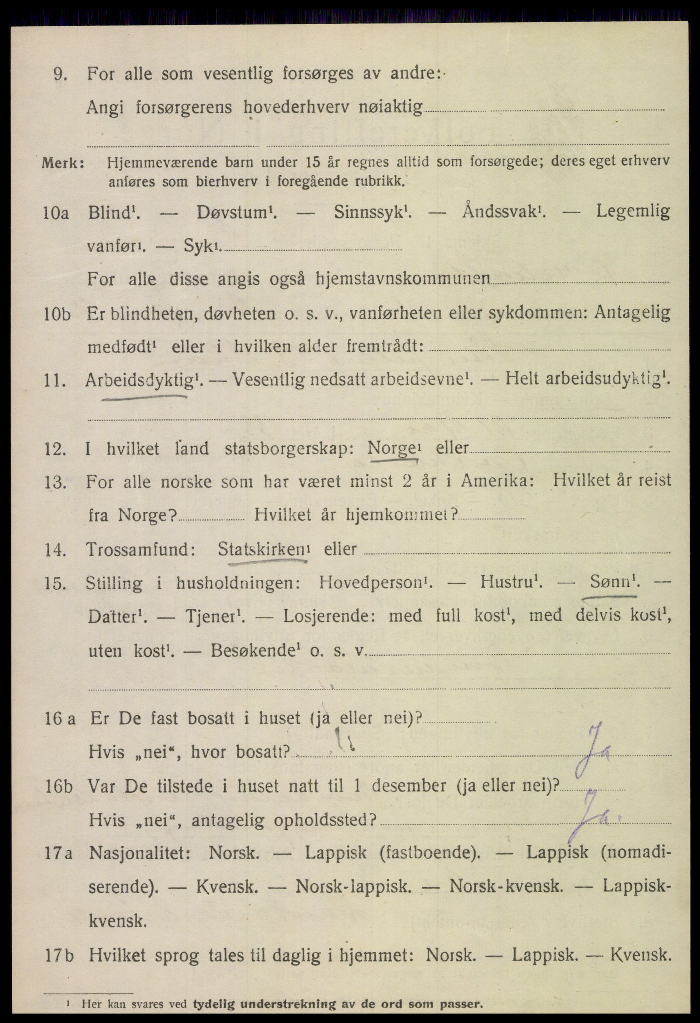 SAT, 1920 census for Overhalla, 1920, p. 963