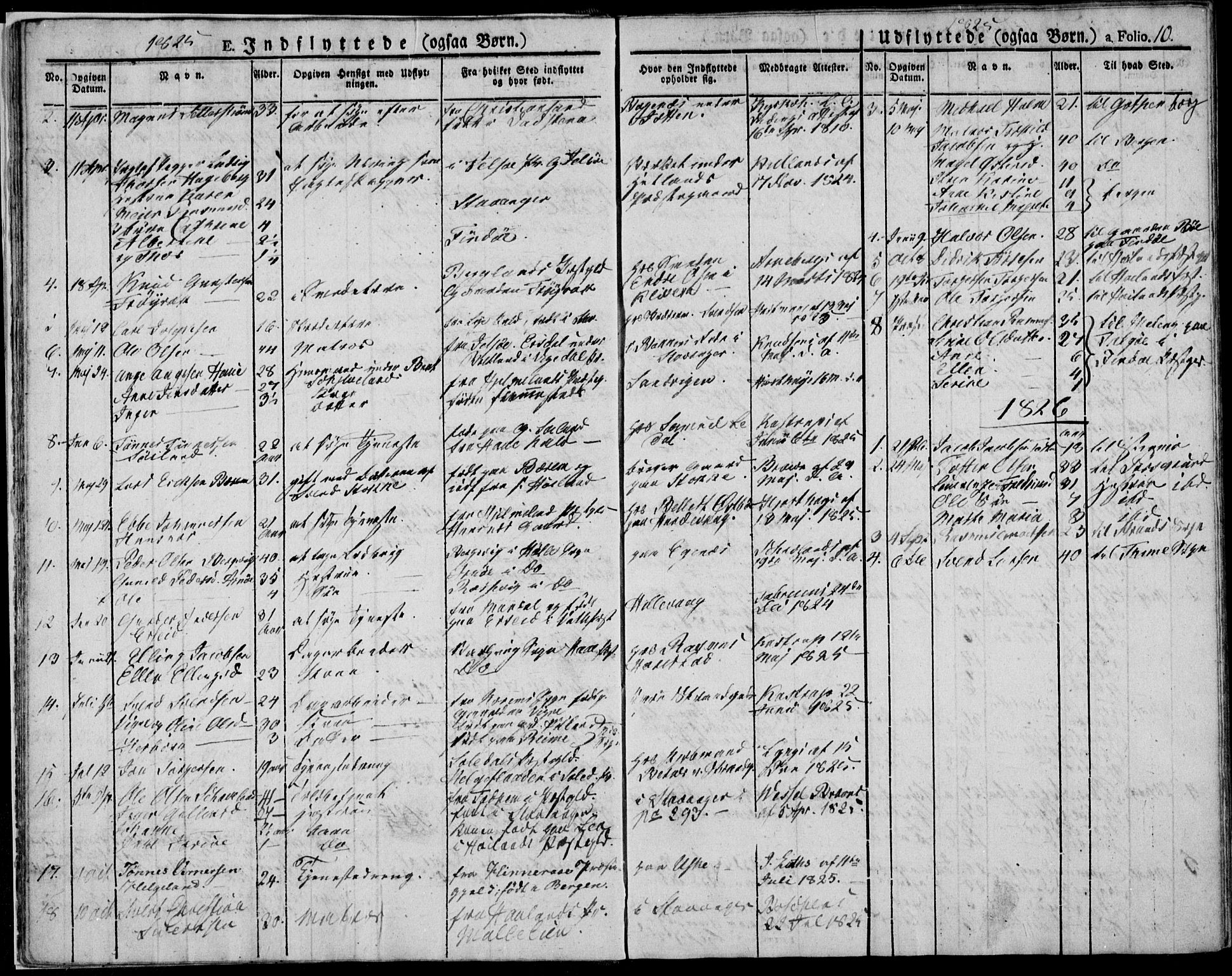 Domkirken sokneprestkontor, SAST/A-101812/001/30/30BA/L0010: Parish register (official) no. A 10, 1821-1859, p. 10