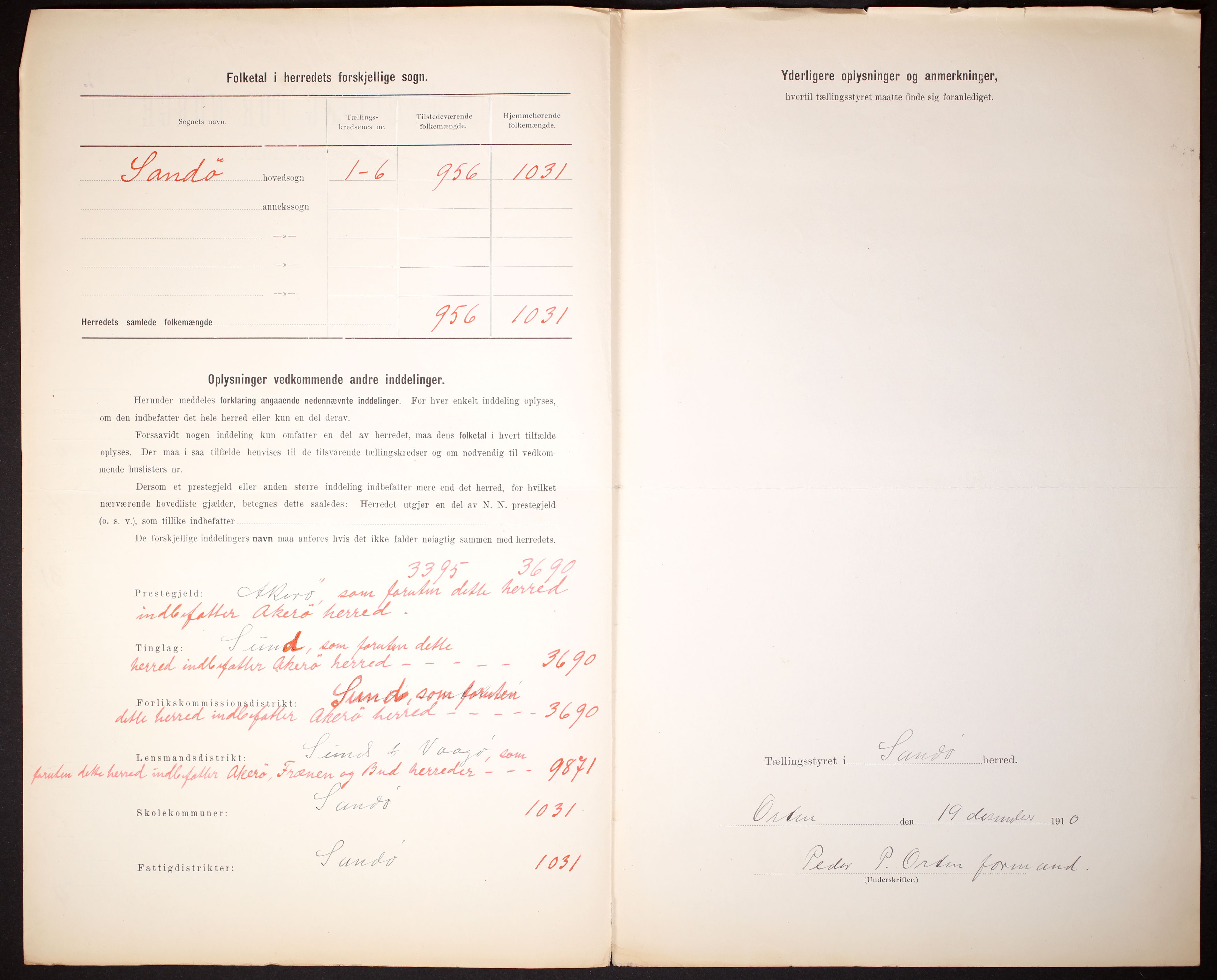 RA, 1910 census for Sandøy, 1910, p. 3