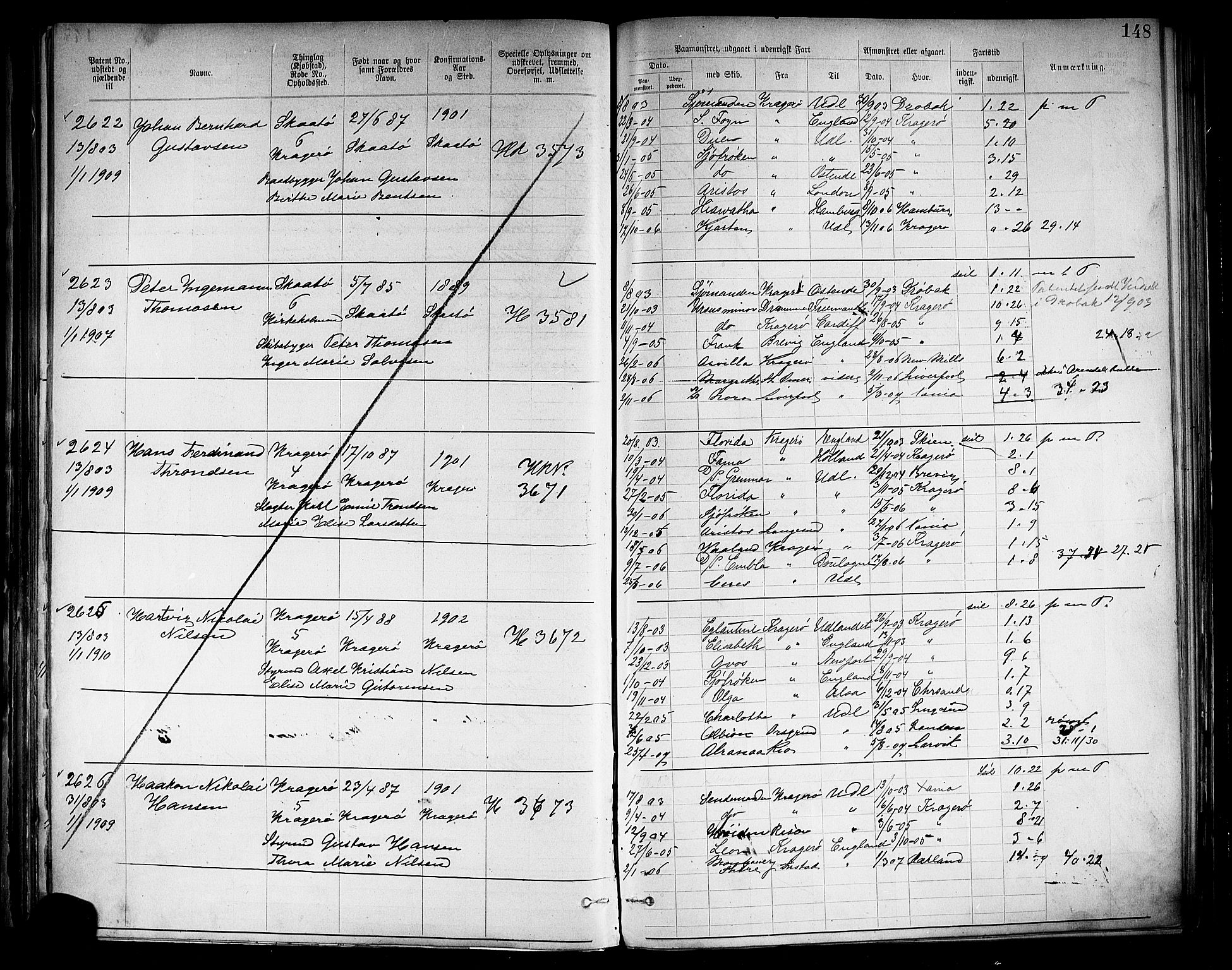 Kragerø innrulleringskontor, AV/SAKO-A-830/F/Fb/L0004: Annotasjonsrulle, 1892, p. 161