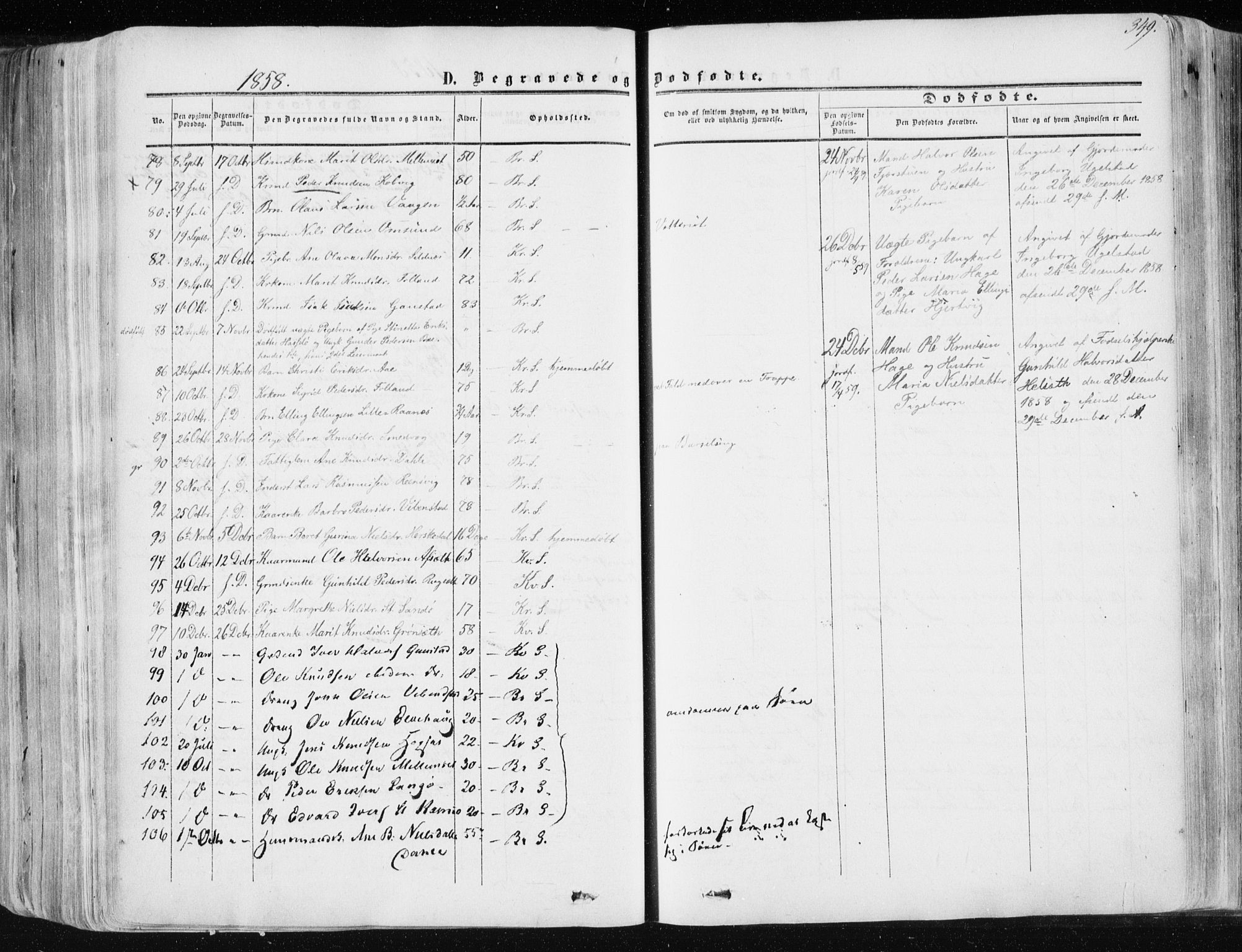 Ministerialprotokoller, klokkerbøker og fødselsregistre - Møre og Romsdal, AV/SAT-A-1454/568/L0804: Parish register (official) no. 568A11, 1854-1868, p. 349