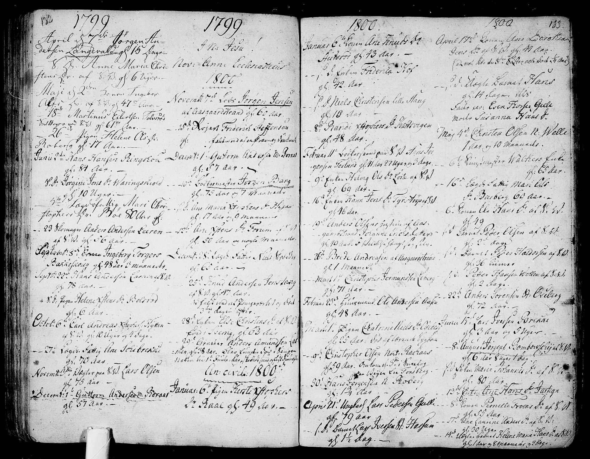 Sem kirkebøker, AV/SAKO-A-5/F/Fb/L0003: Parish register (official) no. II 3, 1792-1814, p. 132-133