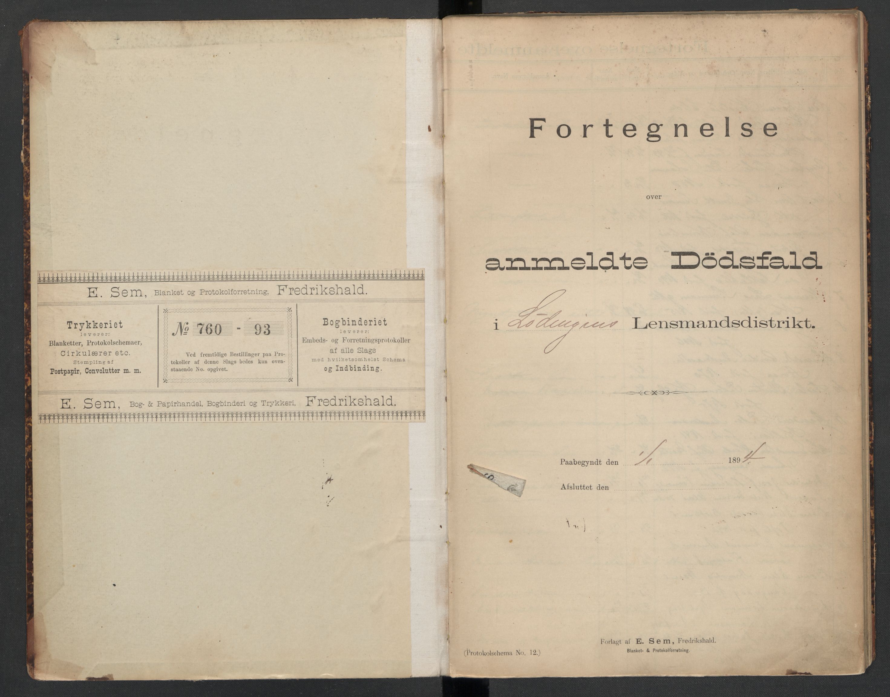 Lødingen og Tjeldsund lensmannskontor, SAT/A-5698/1/02/L0001: 2.01.01 - Dødsfallsprotokoll, 1894-1907