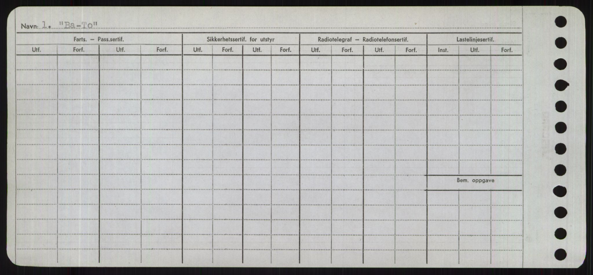 Sjøfartsdirektoratet med forløpere, Skipsmålingen, RA/S-1627/H/Hd/L0003: Fartøy, B-Bev, p. 10