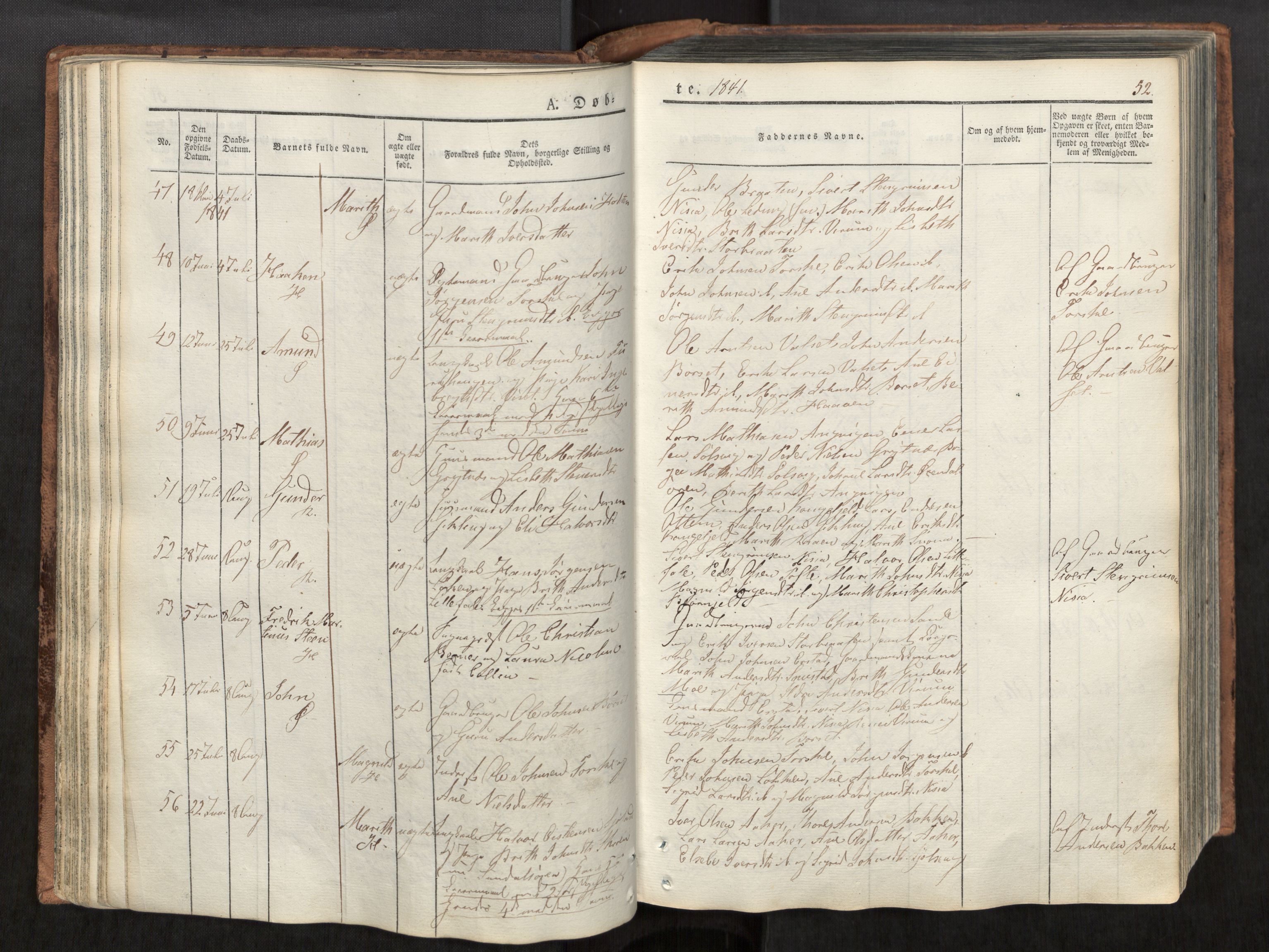 Ministerialprotokoller, klokkerbøker og fødselsregistre - Møre og Romsdal, AV/SAT-A-1454/590/L1012: Parish register (official) no. 590A04, 1832-1846, p. 52