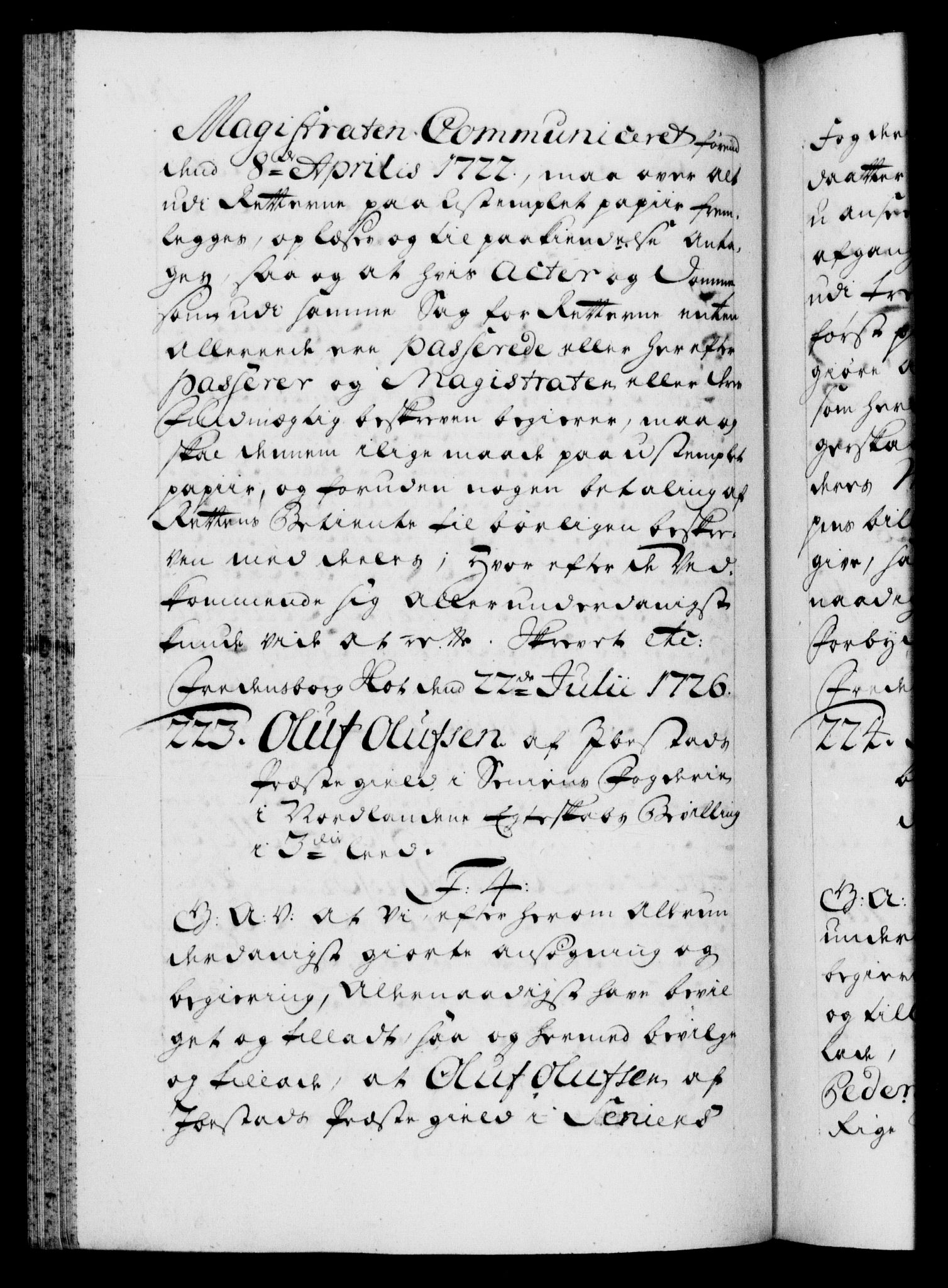 Danske Kanselli 1572-1799, AV/RA-EA-3023/F/Fc/Fca/Fcaa/L0025: Norske registre, 1726-1728, p. 160b