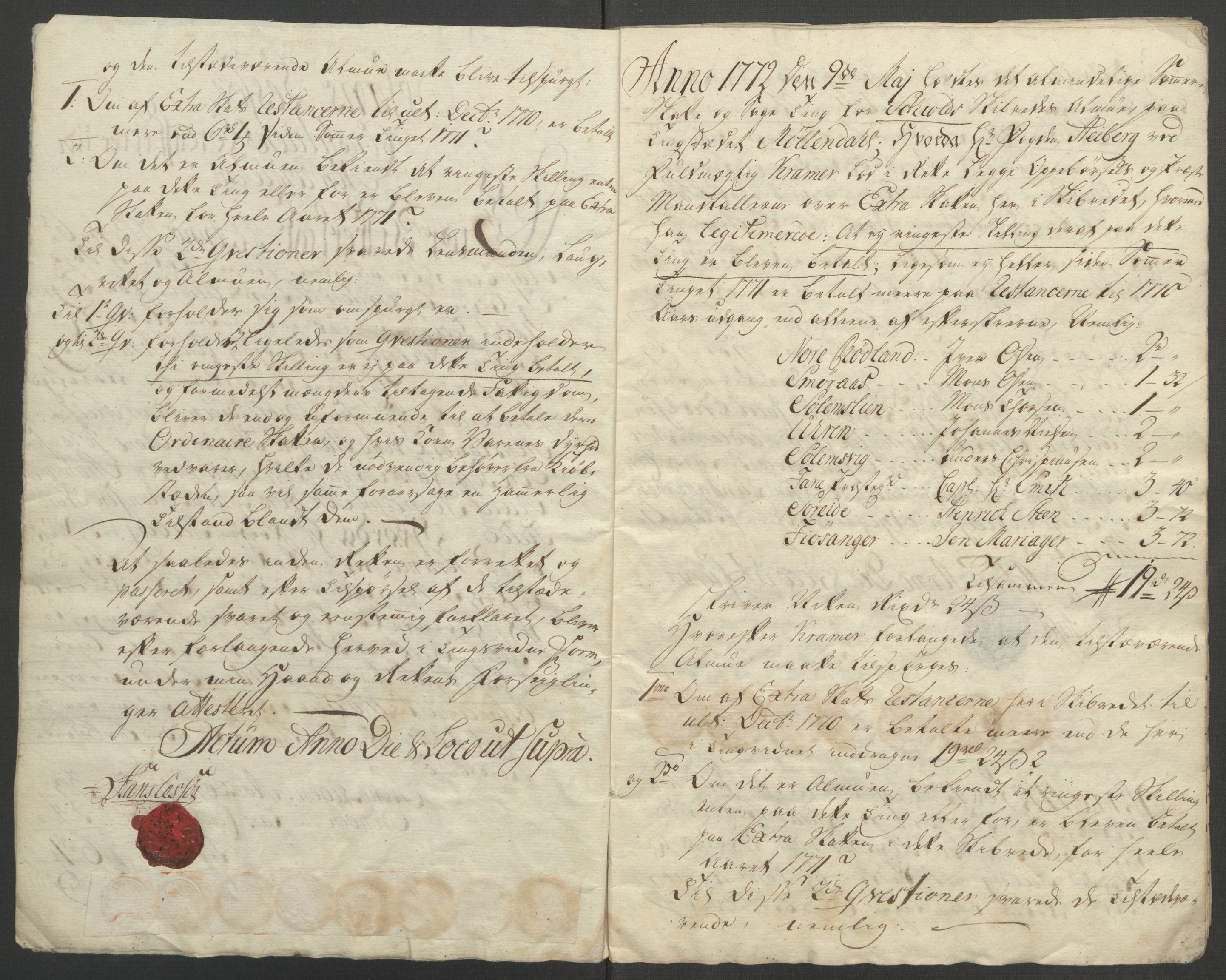 Rentekammeret inntil 1814, Reviderte regnskaper, Fogderegnskap, AV/RA-EA-4092/R51/L3303: Ekstraskatten Nordhordland og Voss, 1762-1772, p. 618