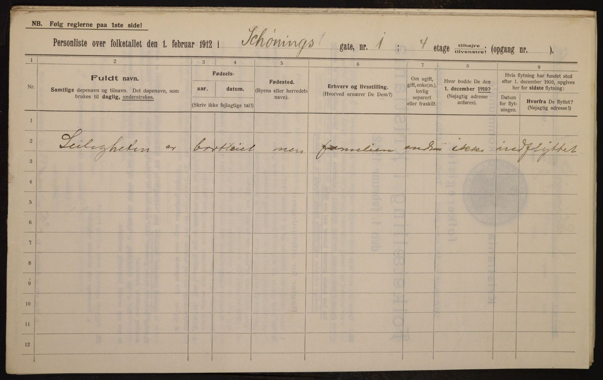 OBA, Municipal Census 1912 for Kristiania, 1912, p. 93545