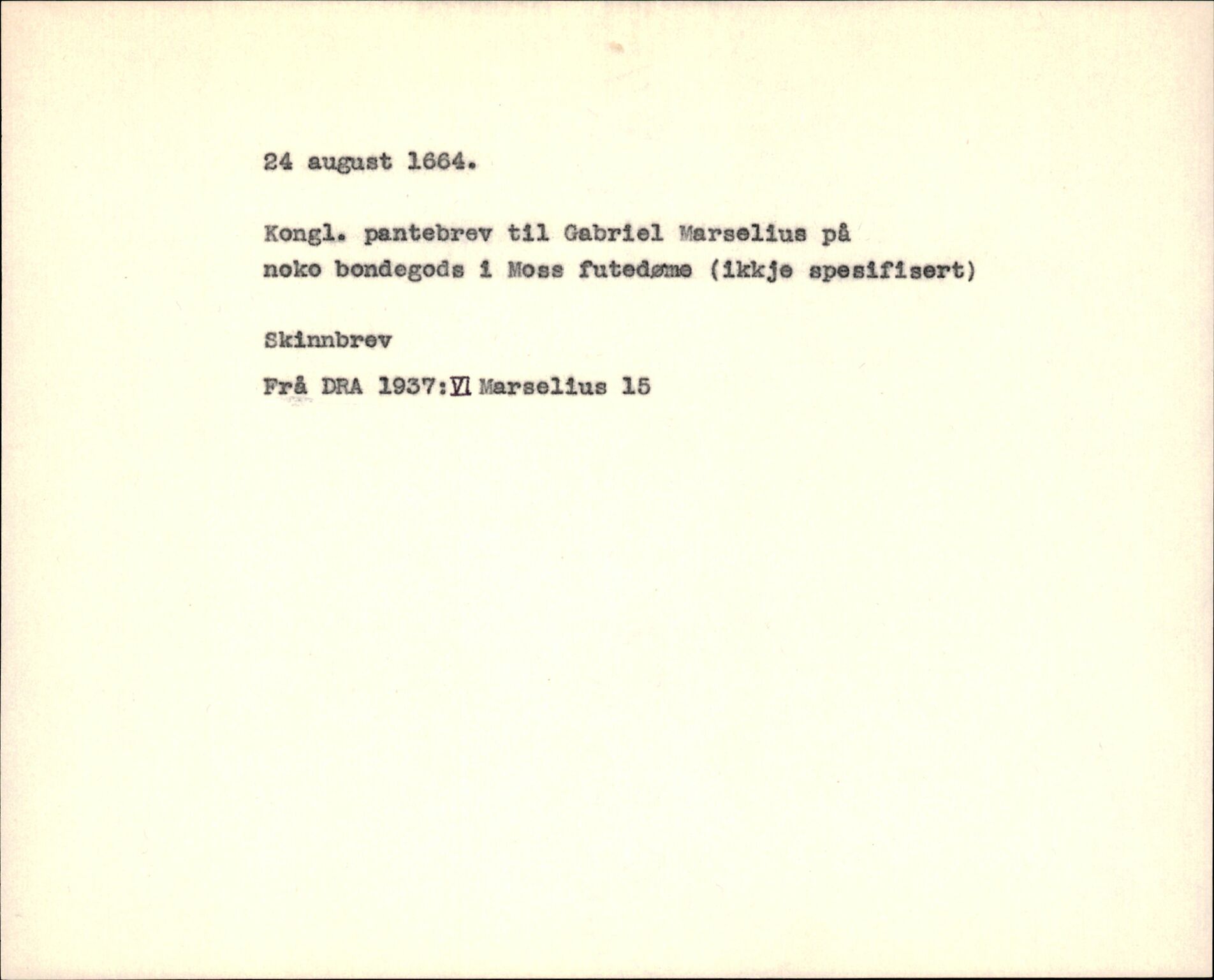 Riksarkivets diplomsamling, AV/RA-EA-5965/F35/F35f/L0002: Regestsedler: Diplomer fra DRA 1937 og 1996, p. 363