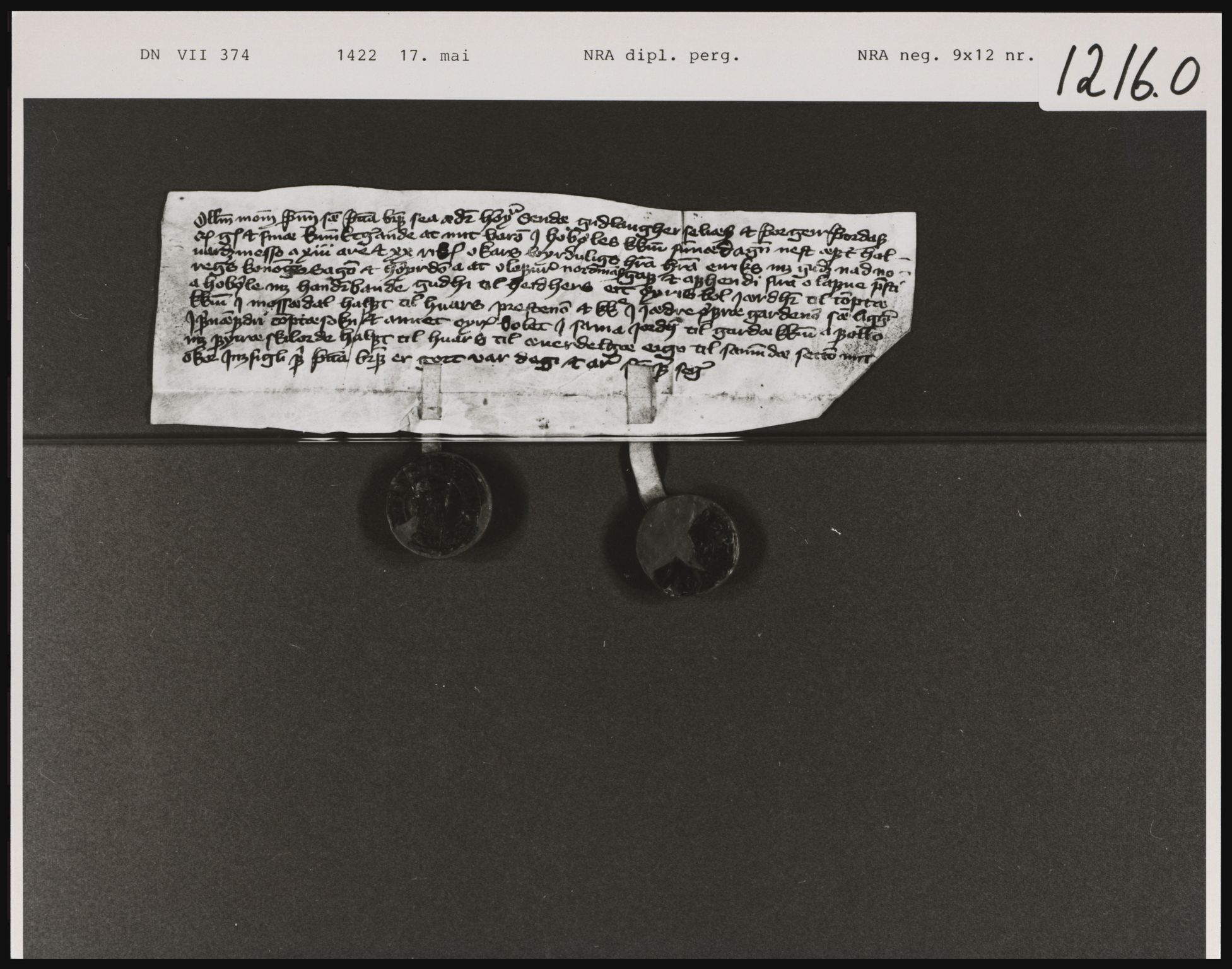 Riksarkivets diplomsamling, AV/RA-EA-5965/F01/F01a/L0288: Dokumenter, 1422, p. 13