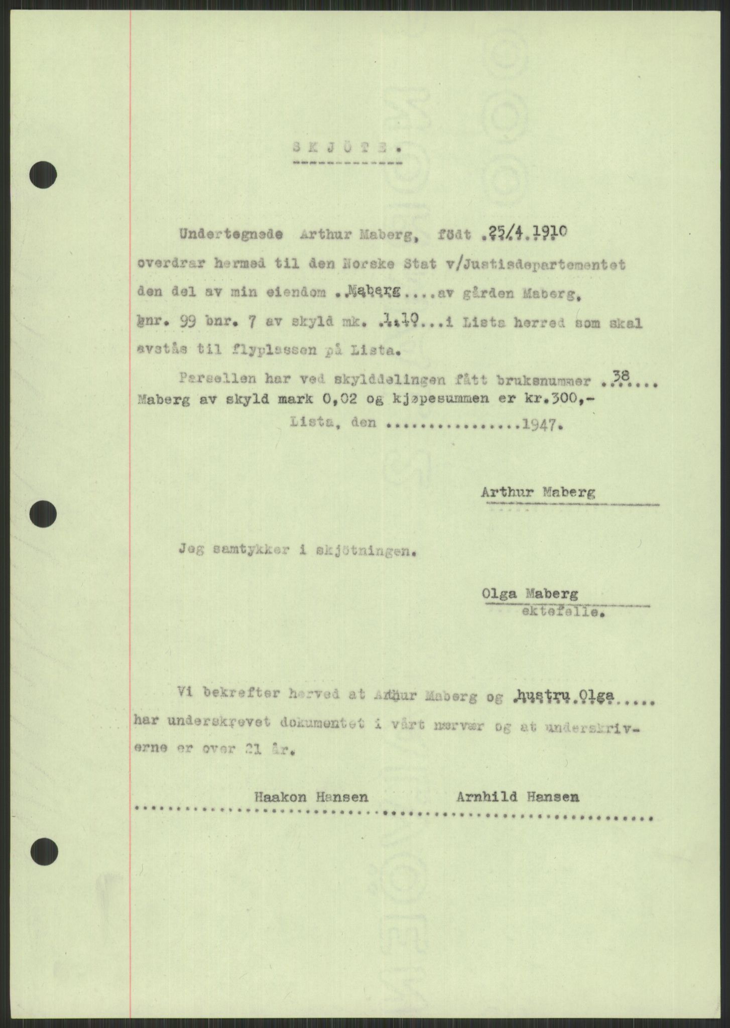 Forsvarsdepartementet, 10. kontor / Oppgjørskontoret, AV/RA-RAFA-1225/D/Db/L0182: Lista oppgjørskontor, 1942-1950, p. 79