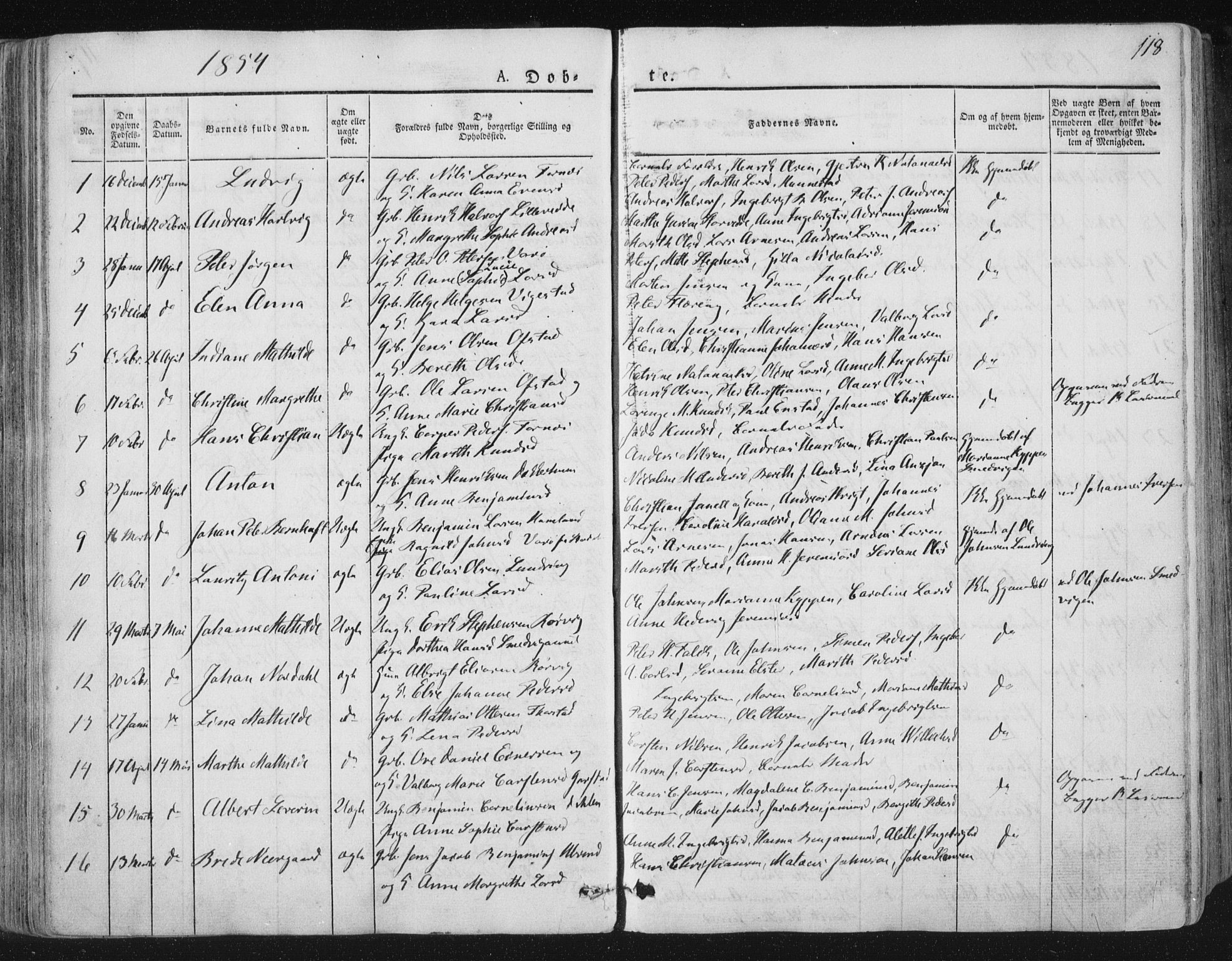 Ministerialprotokoller, klokkerbøker og fødselsregistre - Nord-Trøndelag, SAT/A-1458/784/L0669: Parish register (official) no. 784A04, 1829-1859, p. 118