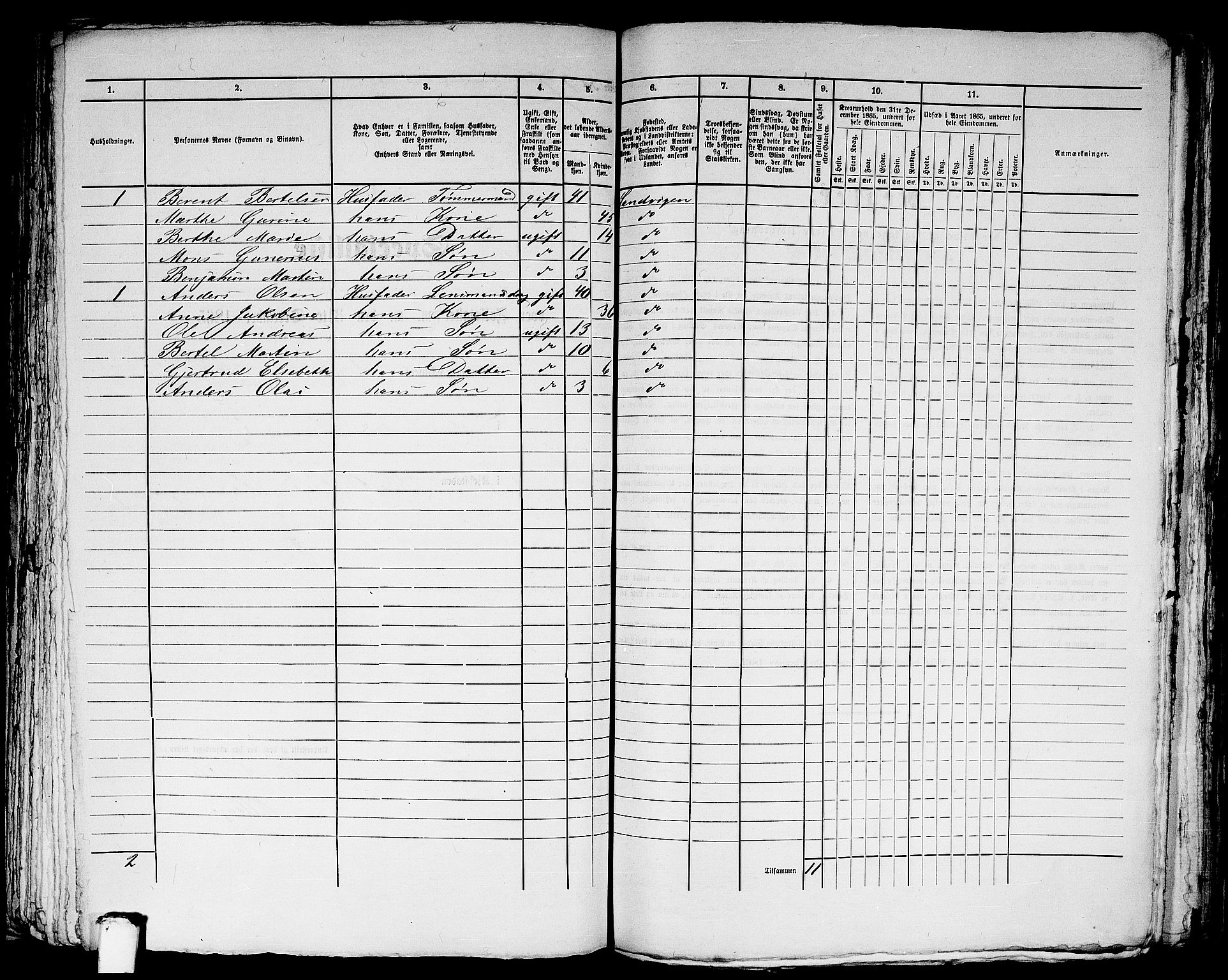 RA, 1865 census for Bergen Landdistrikt/Domkirken og Korskirken, 1865, p. 164