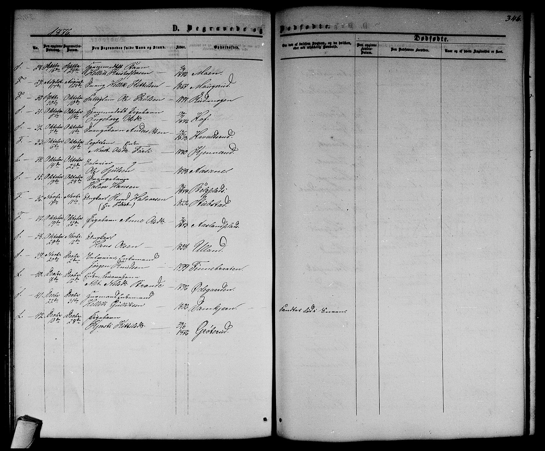Flesberg kirkebøker, SAKO/A-18/G/Ga/L0003: Parish register (copy) no. I 3, 1861-1889, p. 346