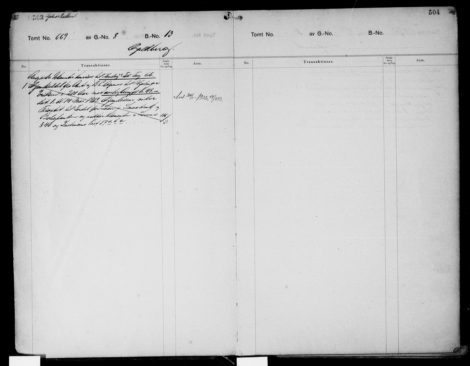 Onsøy sorenskriveri, AV/SAO-A-10474/G/Gb/Gba/L0007: Mortgage register no. I A-7, 1918, p. 503-504