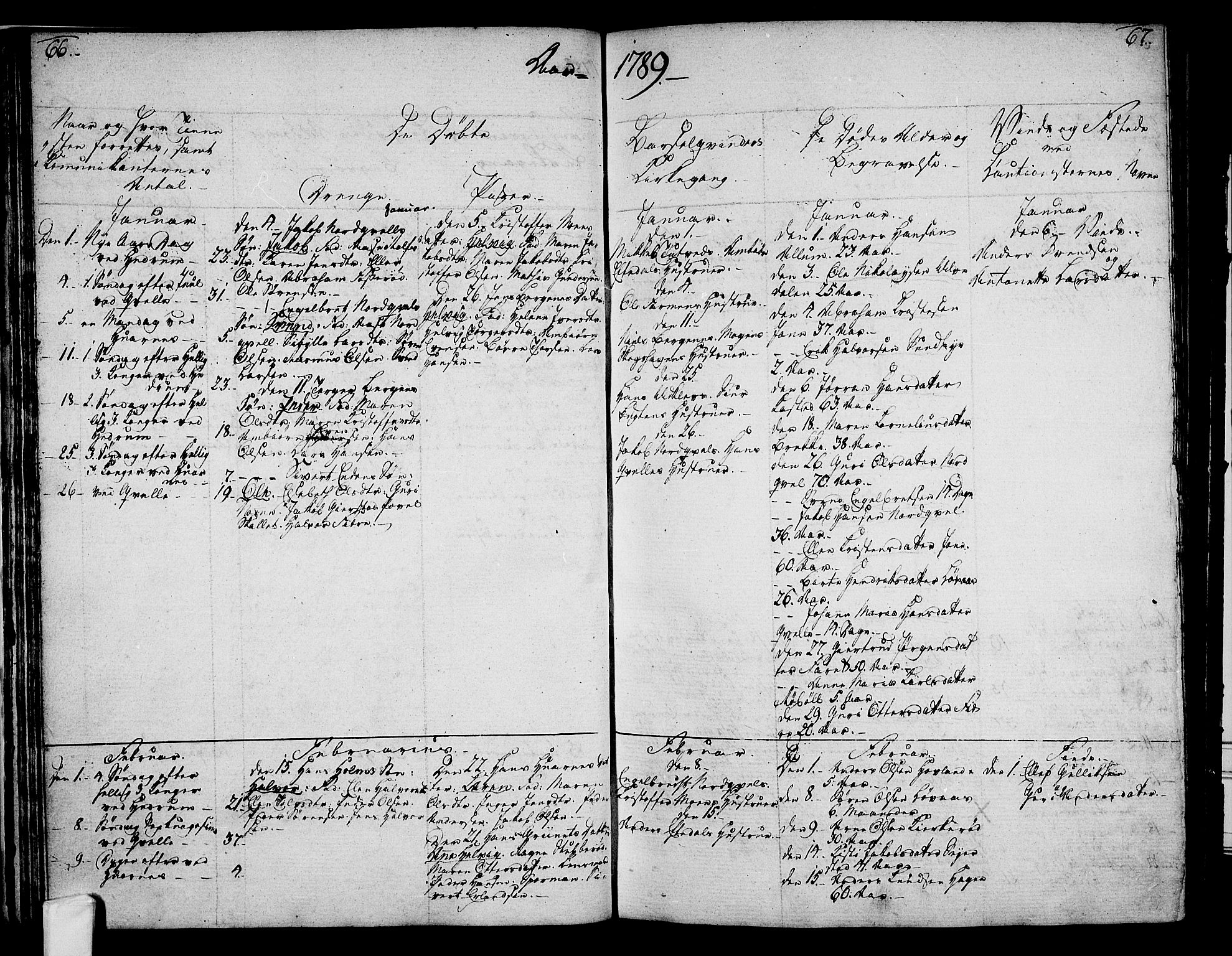 Hedrum kirkebøker, AV/SAKO-A-344/F/Fa/L0002: Parish register (official) no. I 2, 1785-1807, p. 66-67