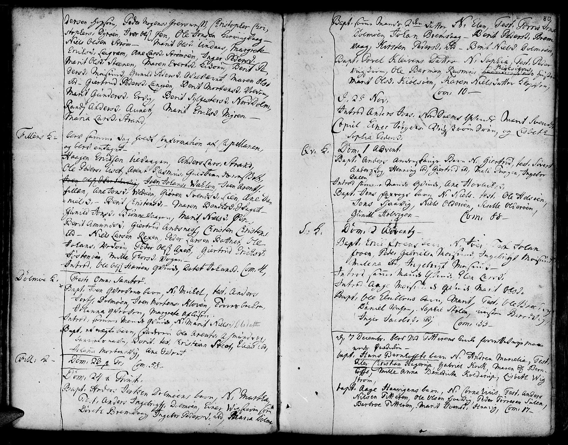 Ministerialprotokoller, klokkerbøker og fødselsregistre - Sør-Trøndelag, SAT/A-1456/634/L0525: Parish register (official) no. 634A01, 1736-1775, p. 80