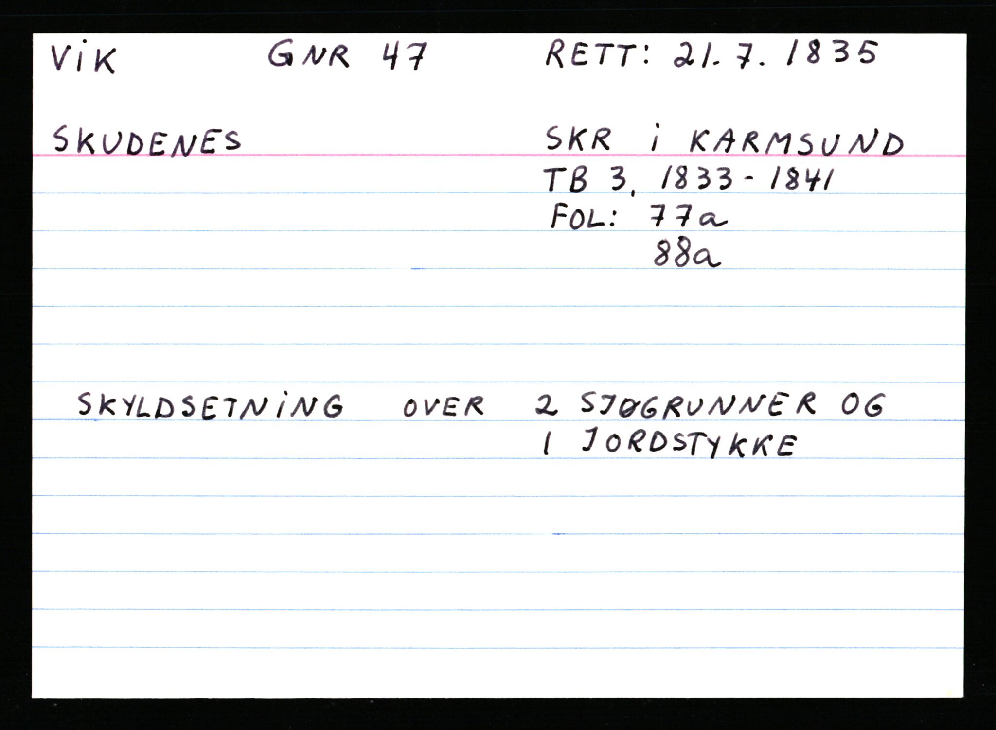 Statsarkivet i Stavanger, AV/SAST-A-101971/03/Y/Ym/L0067: Åstedskort sortert etter gårdsnavn: Vik - Vold, 1600-1950, p. 38