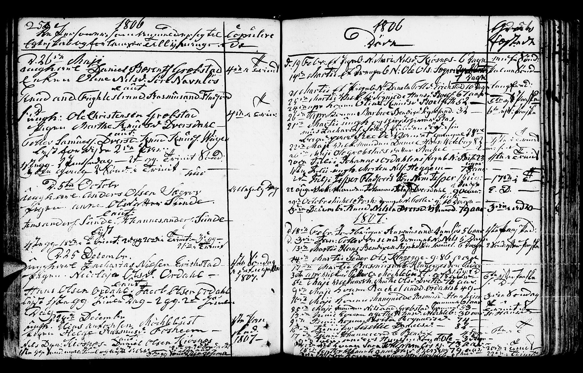 Jølster sokneprestembete, AV/SAB-A-80701/H/Haa/Haaa/L0006: Parish register (official) no. A 6, 1790-1821, p. 250-251