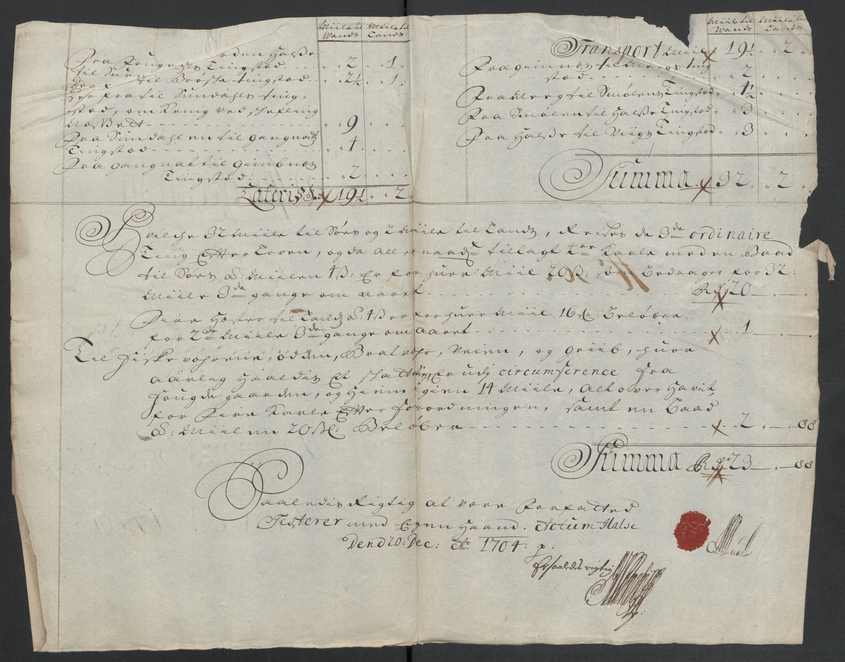 Rentekammeret inntil 1814, Reviderte regnskaper, Fogderegnskap, RA/EA-4092/R56/L3740: Fogderegnskap Nordmøre, 1703-1704, p. 375