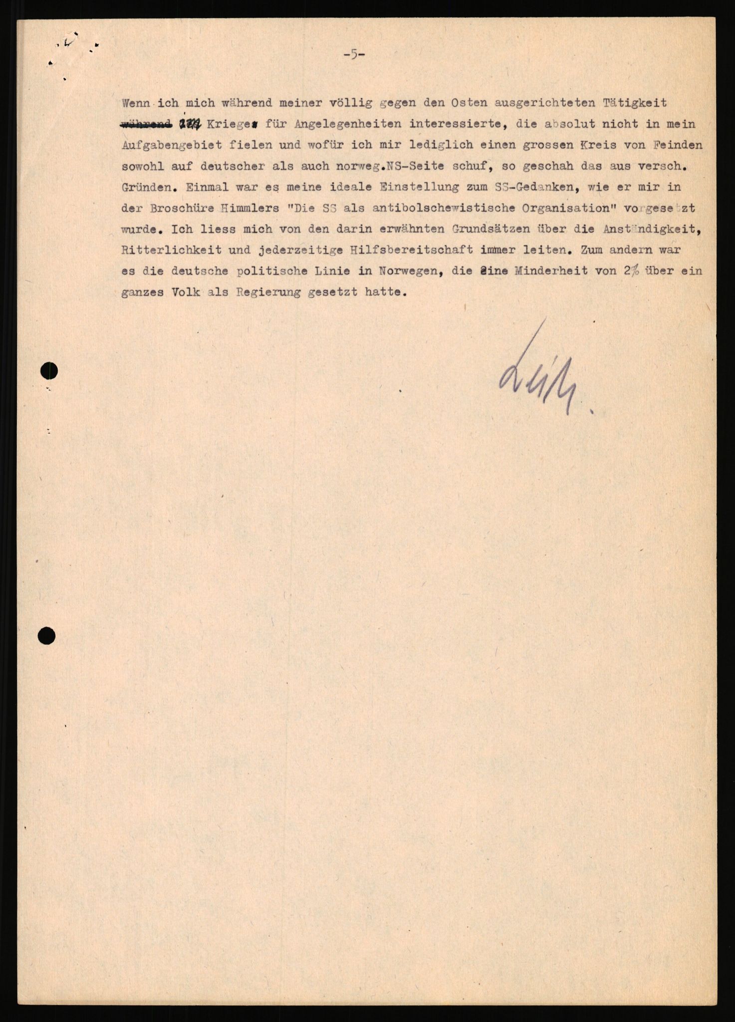 Forsvaret, Forsvarets overkommando II, RA/RAFA-3915/D/Db/L0020: CI Questionaires. Tyske okkupasjonsstyrker i Norge. Tyskere., 1945-1946, p. 43