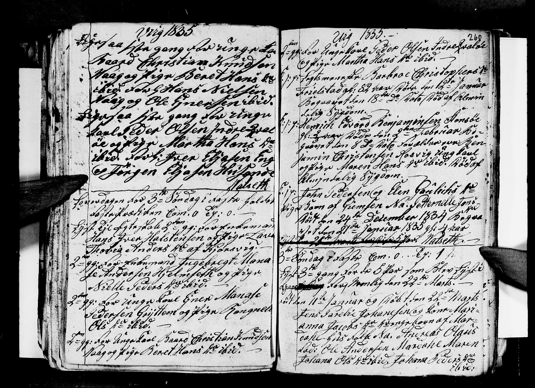 Ministerialprotokoller, klokkerbøker og fødselsregistre - Nordland, SAT/A-1459/812/L0185: Parish register (copy) no. 812C03, 1815-1837, p. 260
