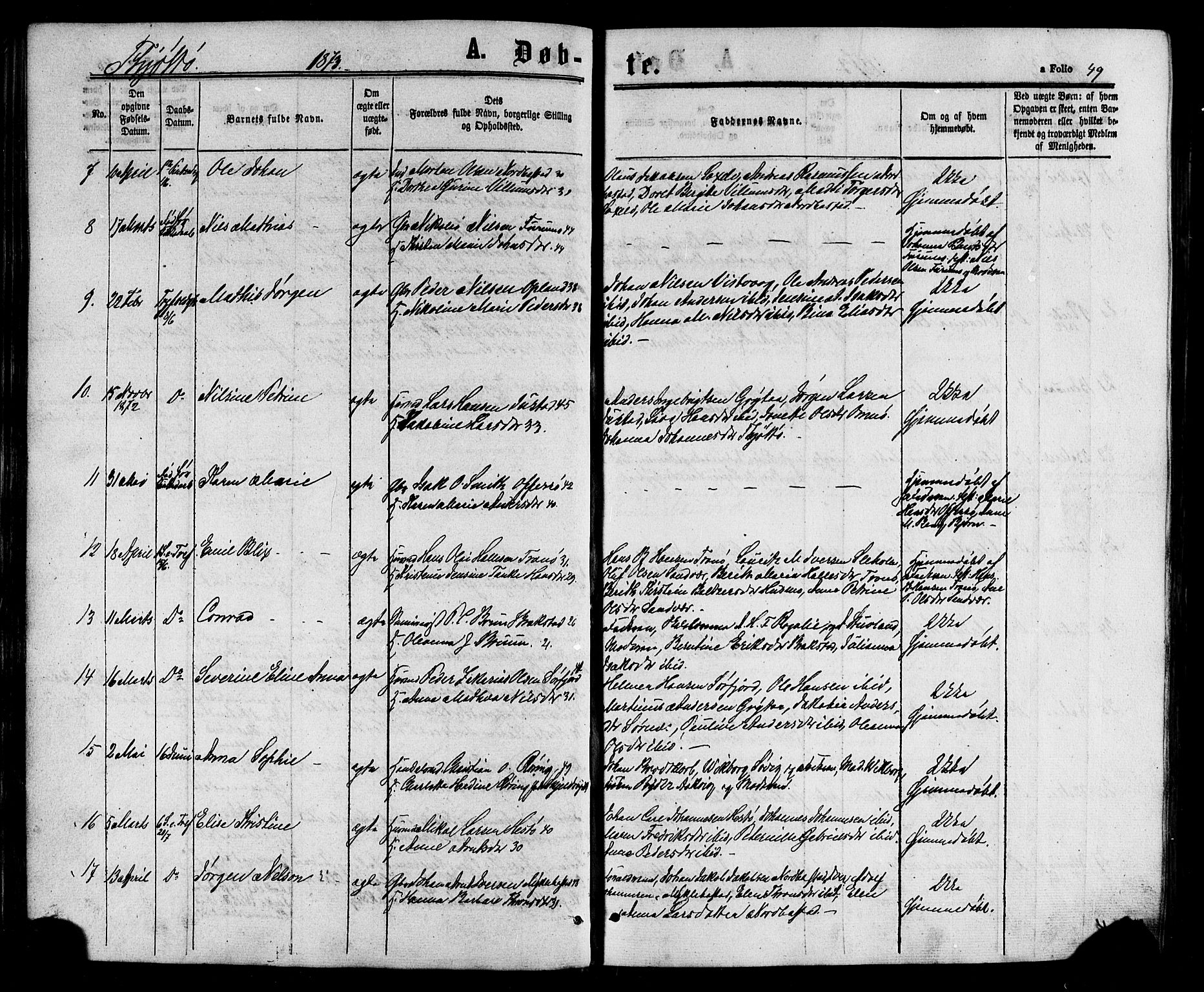 Ministerialprotokoller, klokkerbøker og fødselsregistre - Nordland, SAT/A-1459/817/L0262: Parish register (official) no. 817A03/ 1, 1862-1877, p. 49