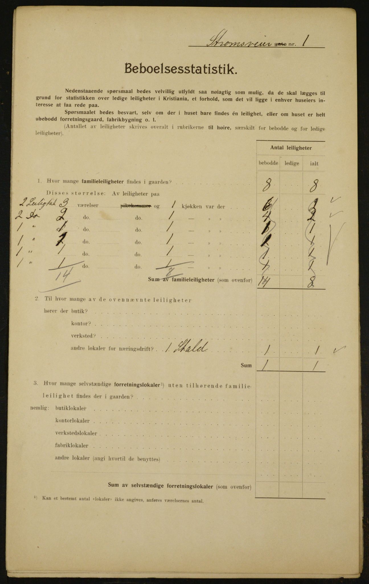 OBA, Municipal Census 1910 for Kristiania, 1910, p. 98667