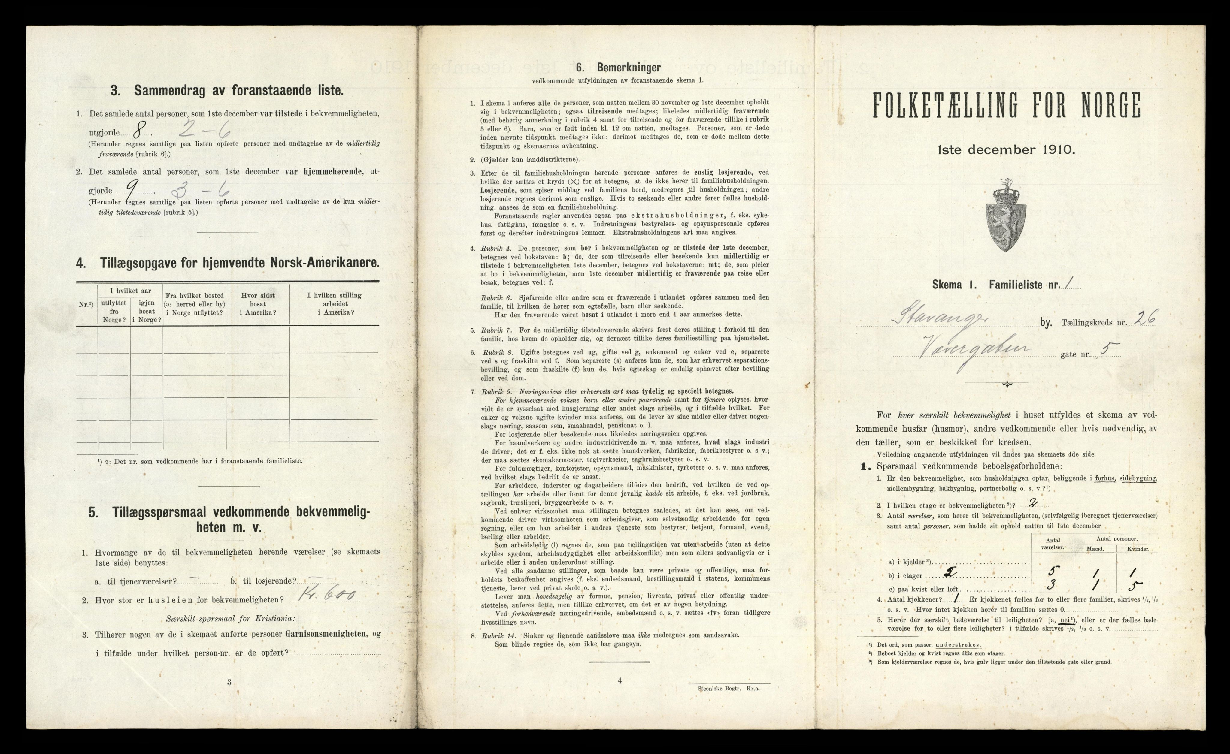 RA, 1910 census for Stavanger, 1910, p. 16548