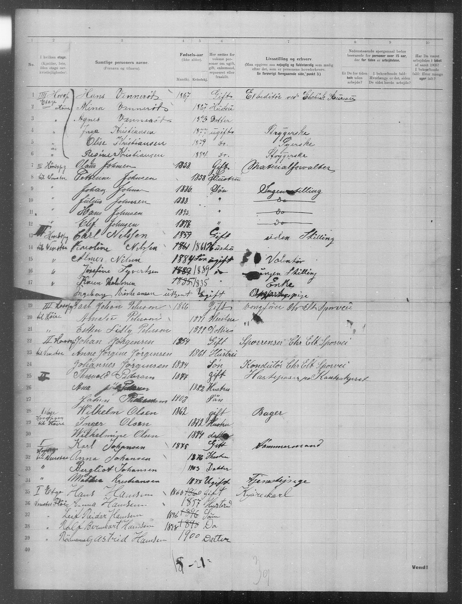 OBA, Municipal Census 1903 for Kristiania, 1903, p. 13648