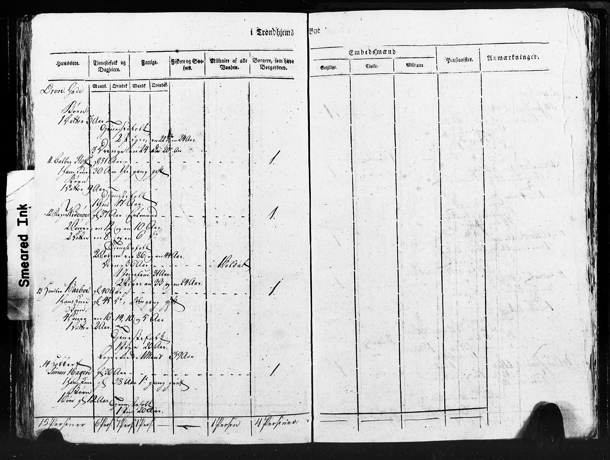 SAT, Census 1815 for Trondheim (transcript), 1815, p. 129