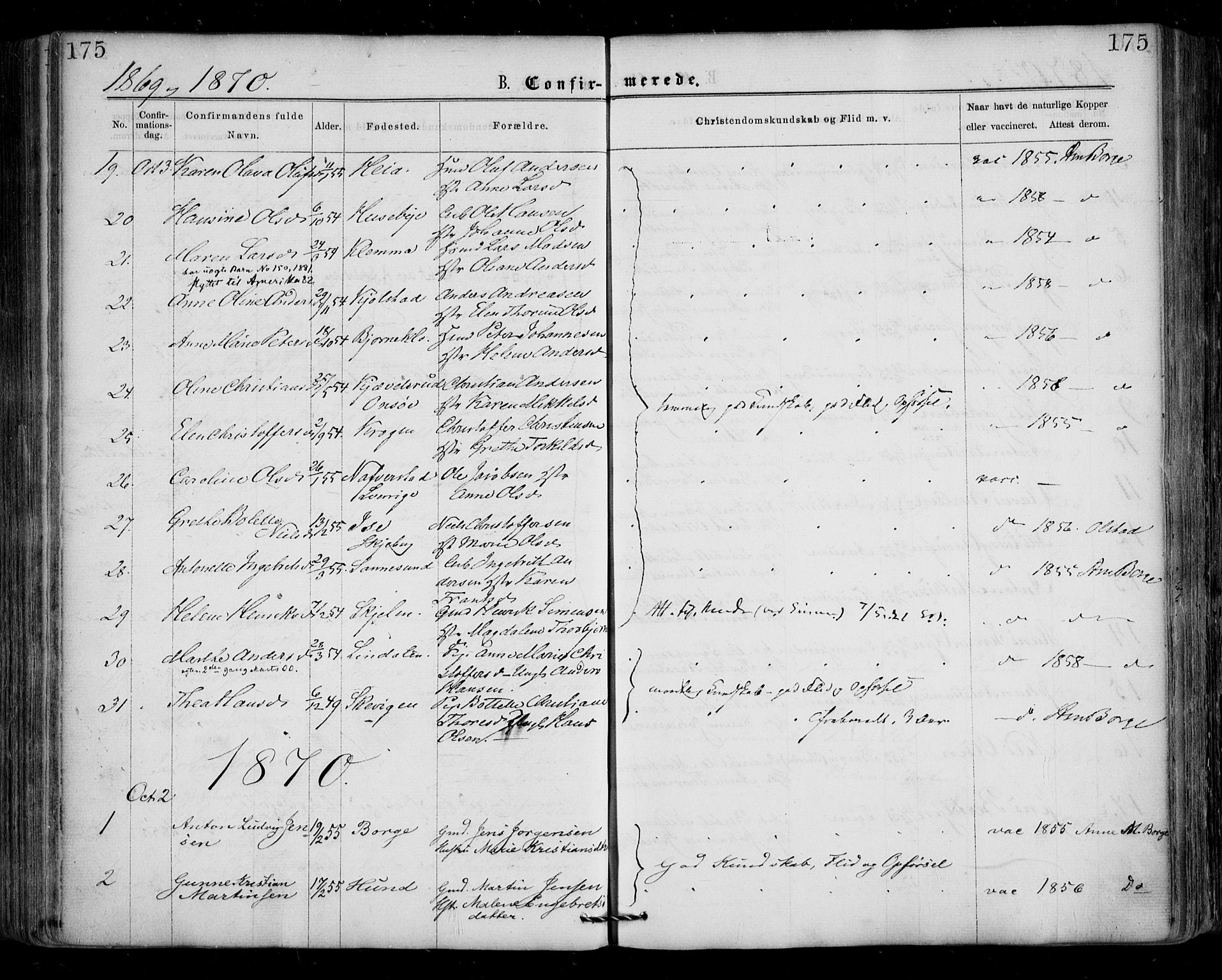 Borge prestekontor Kirkebøker, SAO/A-10903/F/Fa/L0006: Parish register (official) no. I 6, 1861-1874, p. 175