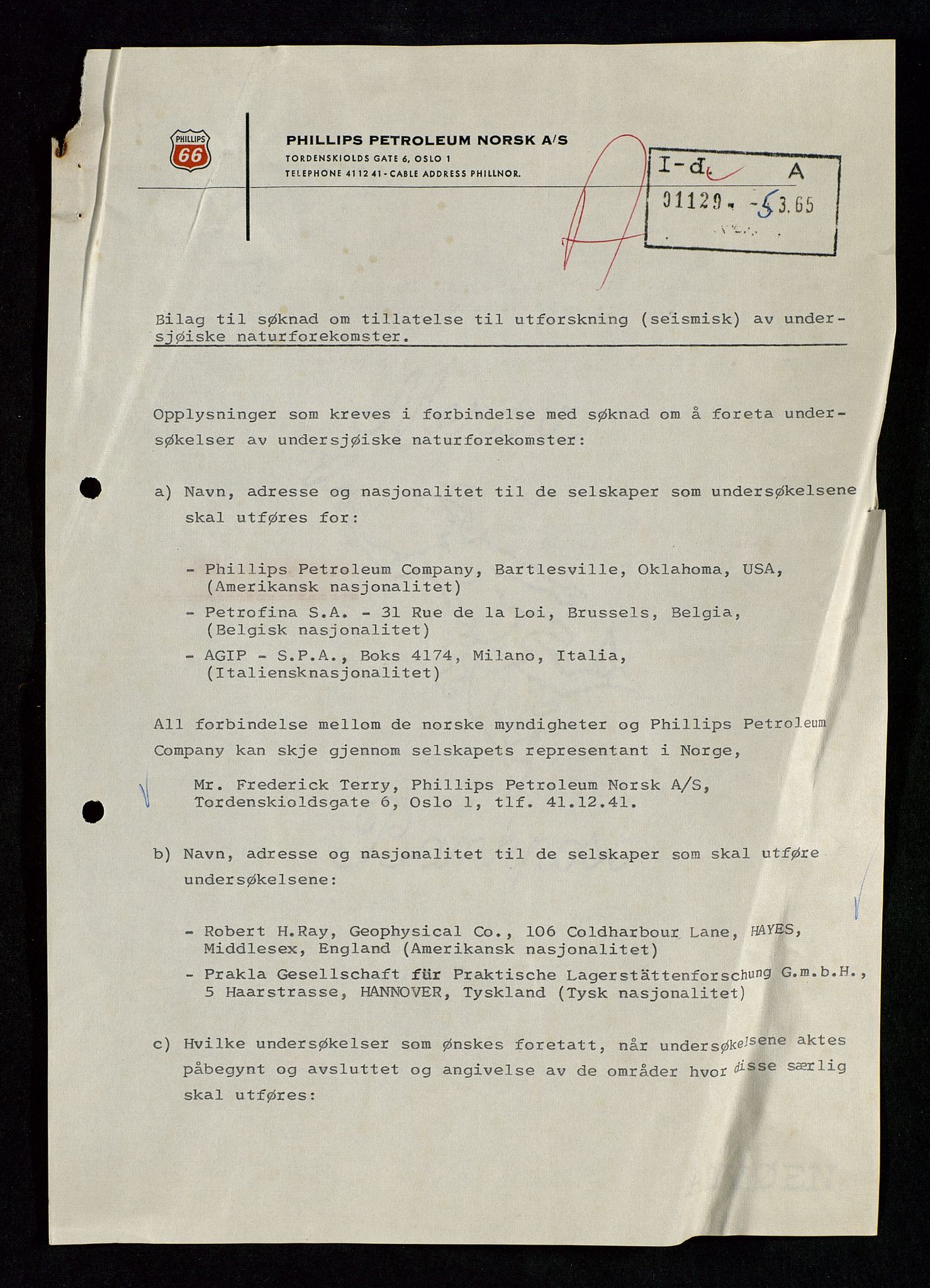 Industridepartementet, Oljekontoret, AV/SAST-A-101348/Da/L0003: Arkivnøkkel 711 Undersøkelser og utforskning, 1963-1971, p. 179