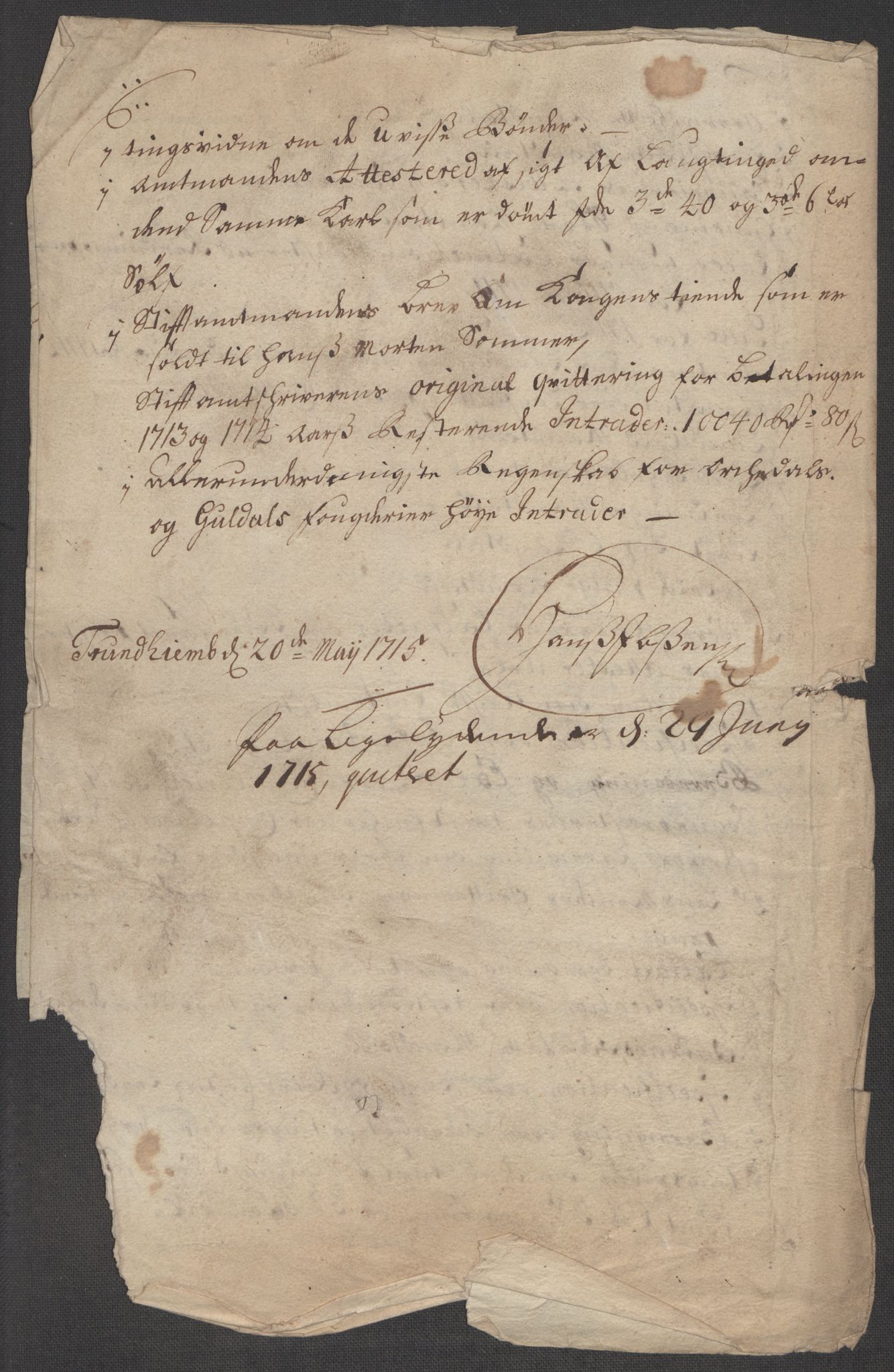 Rentekammeret inntil 1814, Reviderte regnskaper, Fogderegnskap, RA/EA-4092/R60/L3965: Fogderegnskap Orkdal og Gauldal, 1714, p. 22
