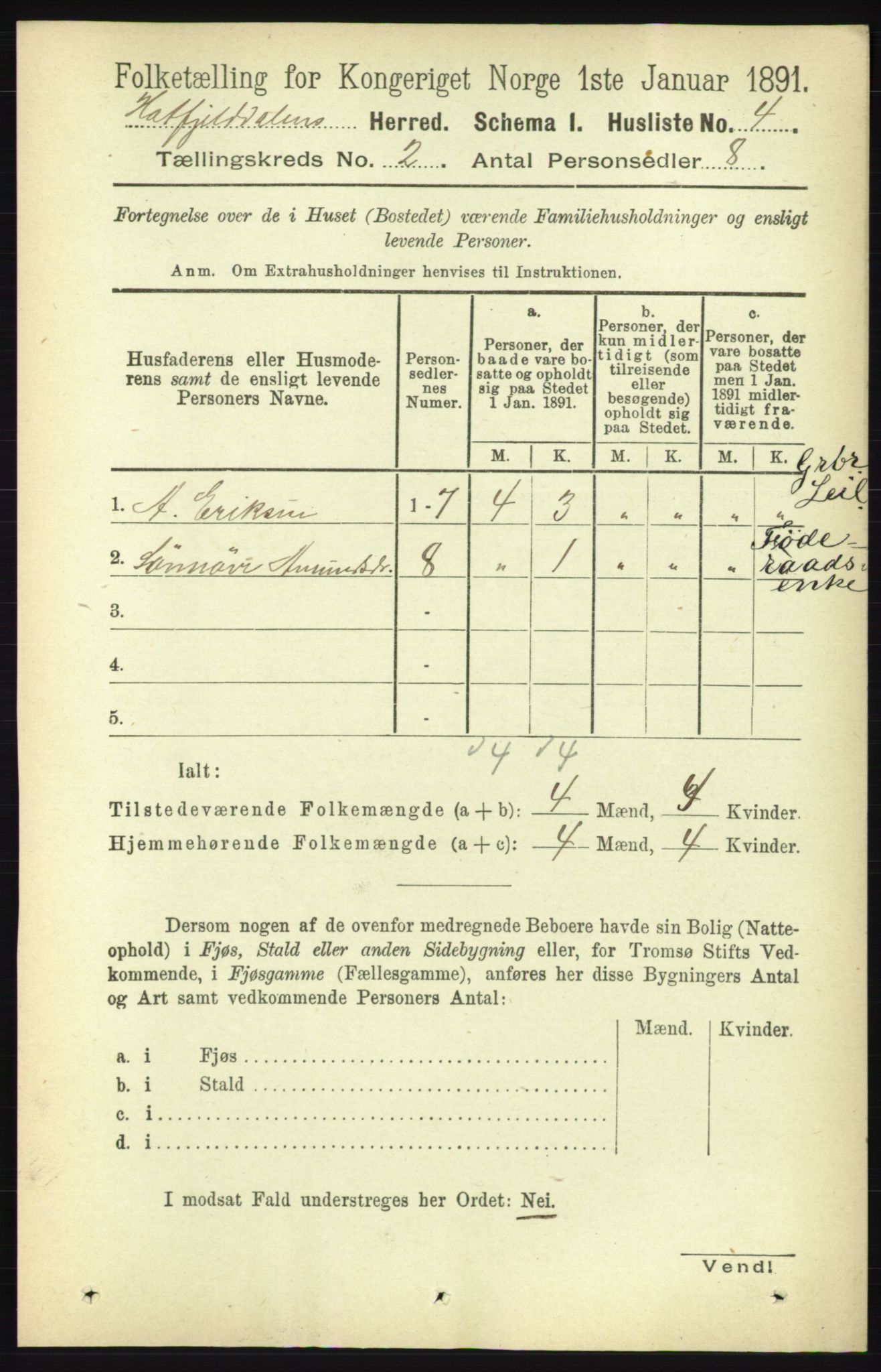 RA, 1891 census for 1826 Hattfjelldal, 1891, p. 254