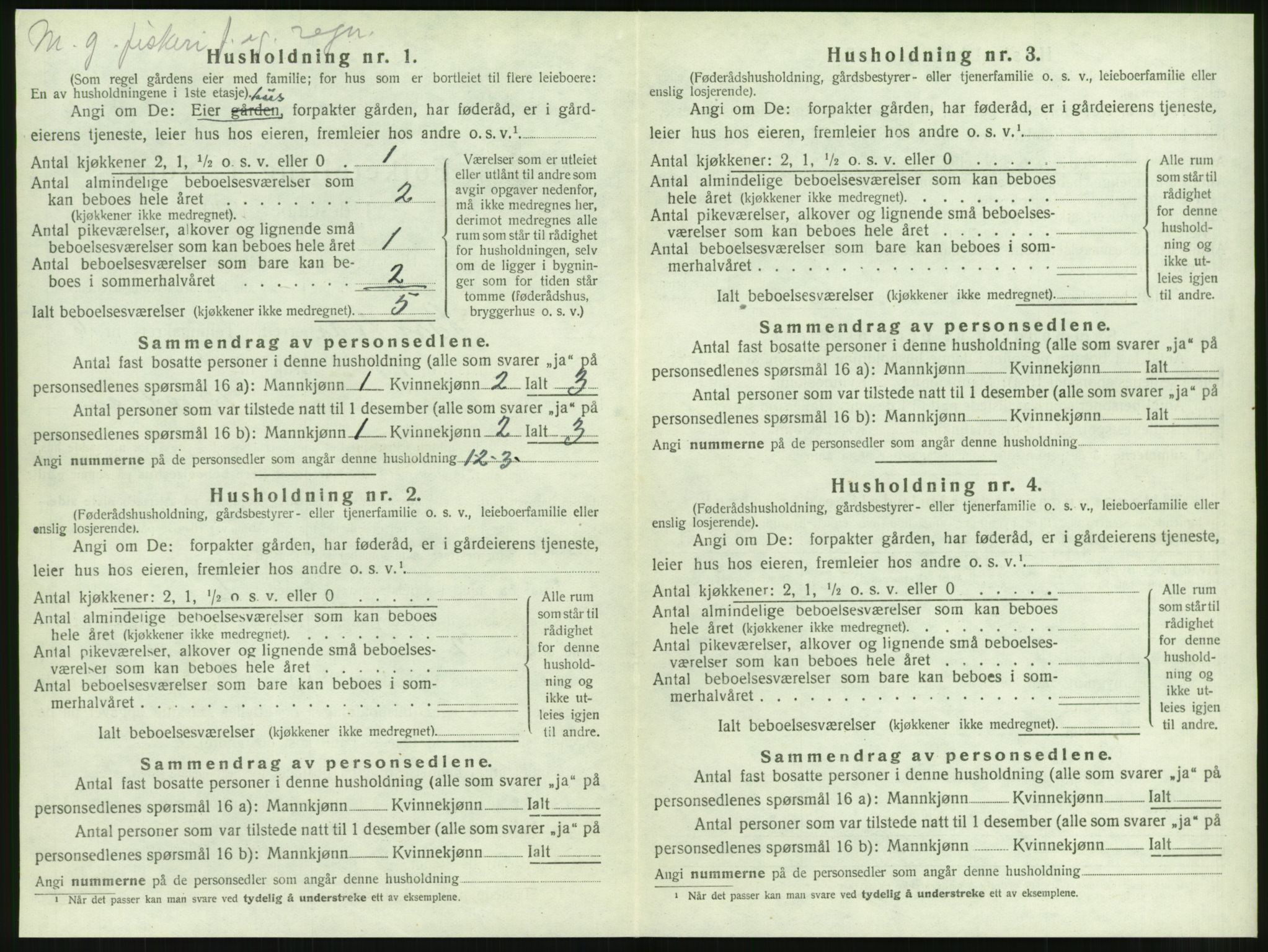 SAT, 1920 census for Brattvær, 1920, p. 435