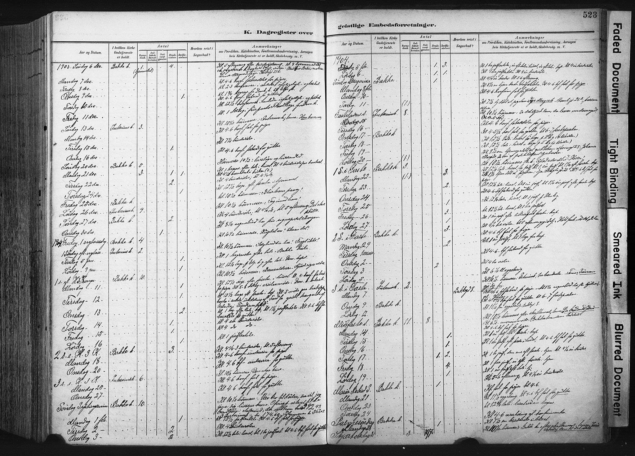 Ministerialprotokoller, klokkerbøker og fødselsregistre - Sør-Trøndelag, AV/SAT-A-1456/604/L0201: Parish register (official) no. 604A21, 1901-1911, p. 523