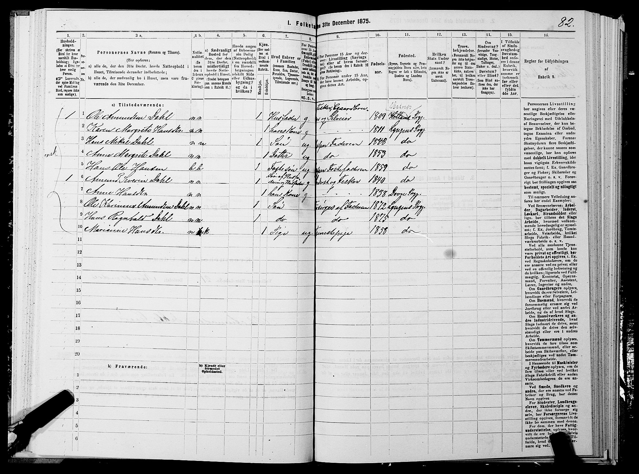 SATØ, 1875 census for 1938P Lyngen, 1875, p. 5082