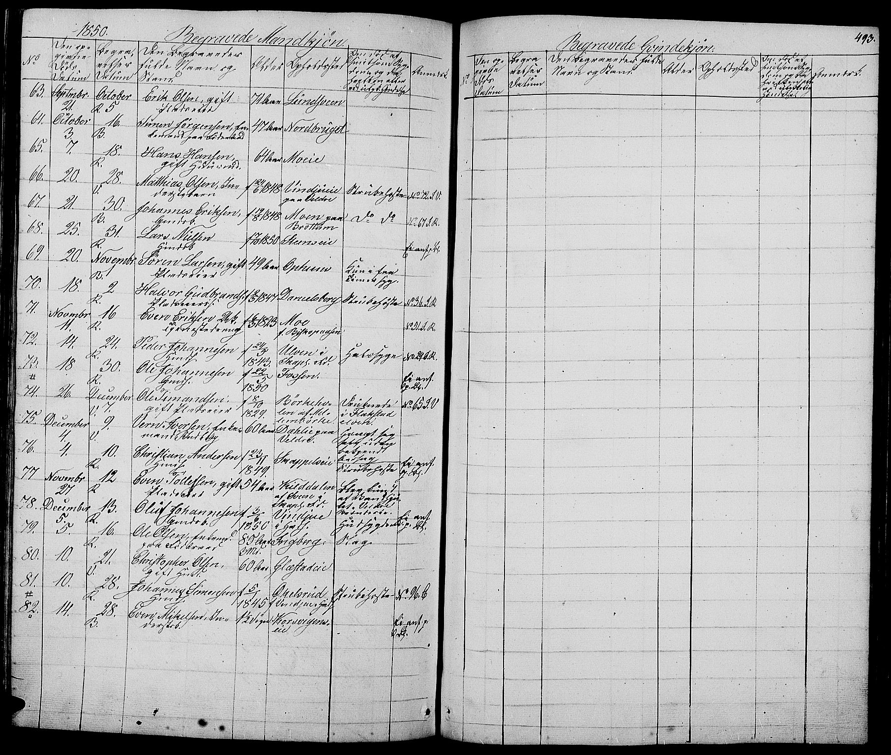 Ringsaker prestekontor, AV/SAH-PREST-014/L/La/L0005: Parish register (copy) no. 5, 1839-1850, p. 493