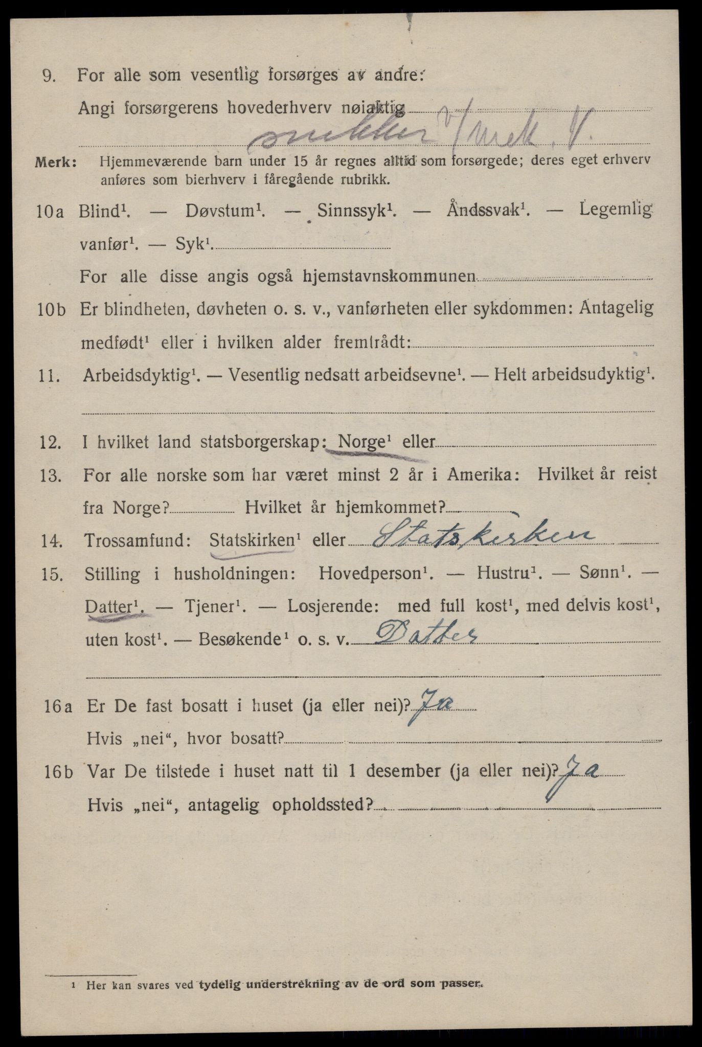 SAT, 1920 census for Trondheim, 1920, p. 74829