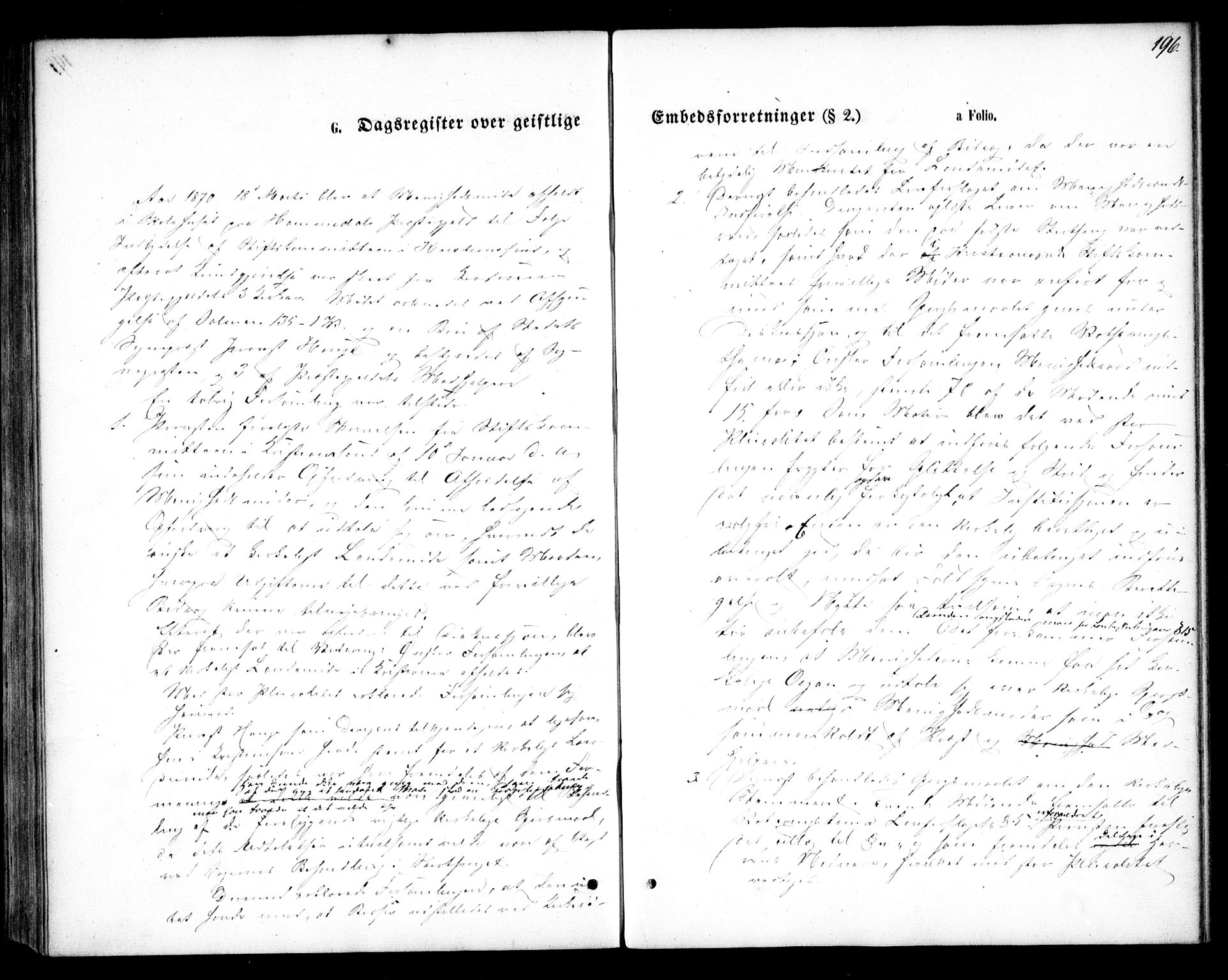 Hommedal sokneprestkontor, SAK/1111-0023/F/Fa/Faa/L0002: Parish register (official) no. A 2, 1861-1884, p. 196
