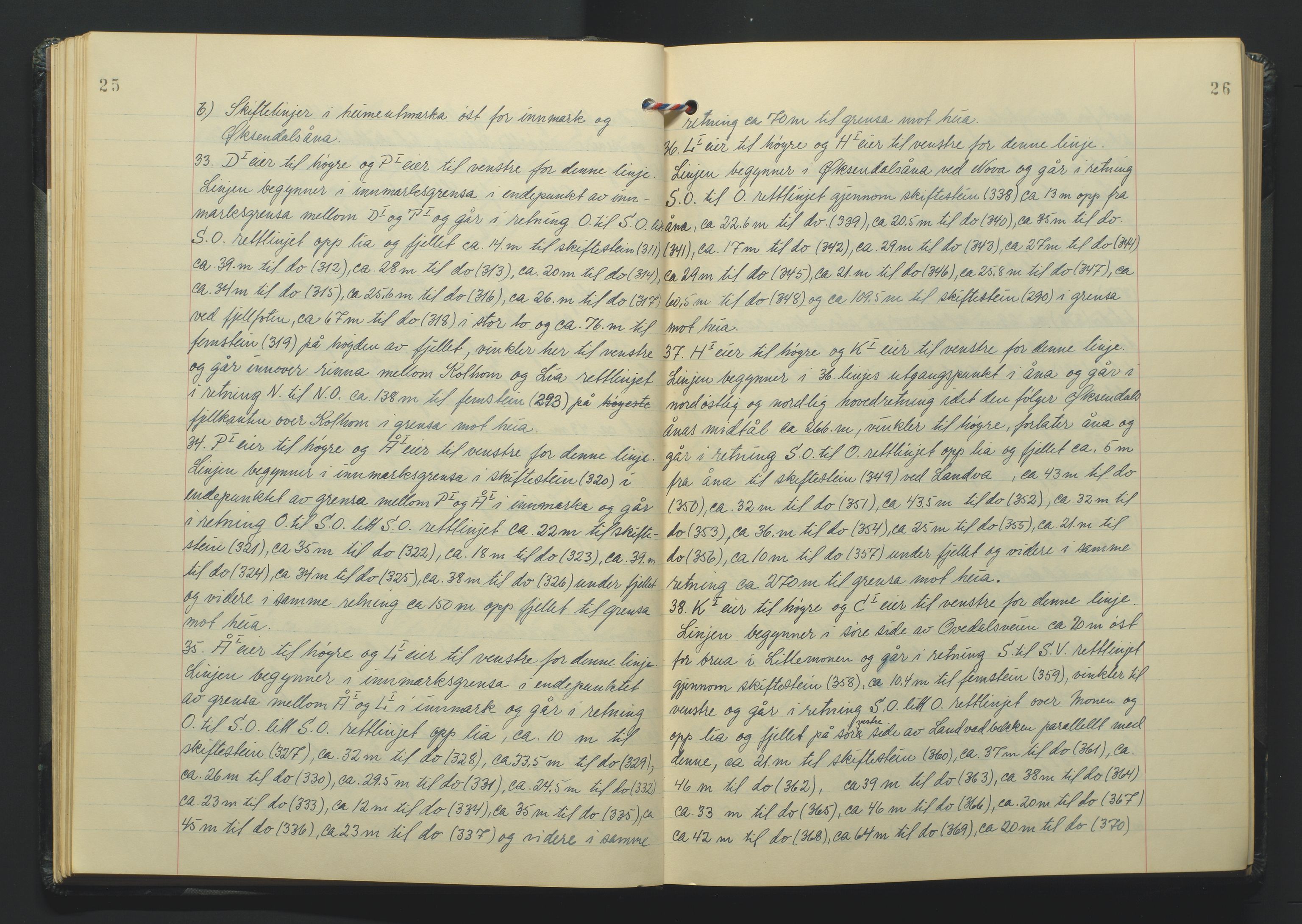 Lista jordskifterett, AV/SAK-1541-0005/F/Fa/L0003: Jordskifterettsbok Flekkefjord domssokn, med gårdsregister nr 9, 1956-1963, p. 25-26