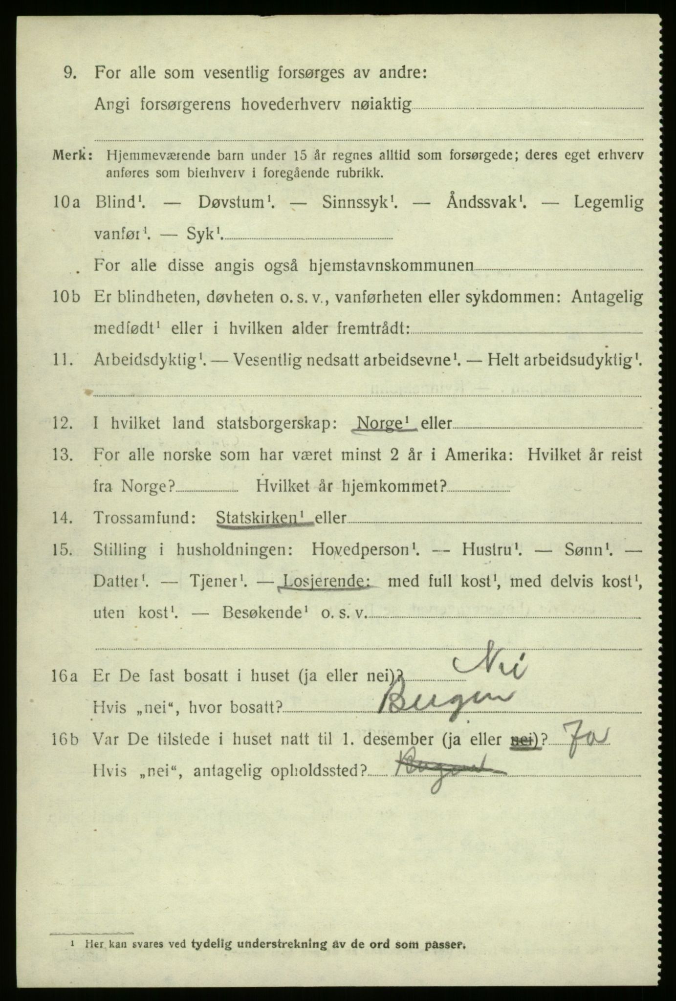 SAB, 1920 census for Bremanger, 1920, p. 1733