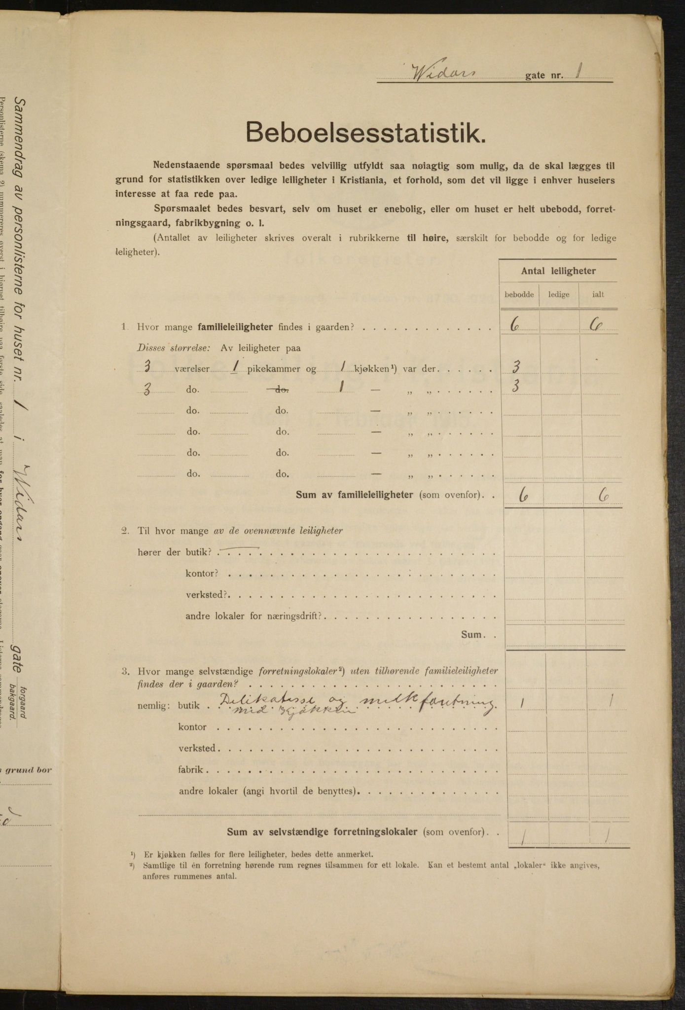 OBA, Municipal Census 1915 for Kristiania, 1915, p. 124142