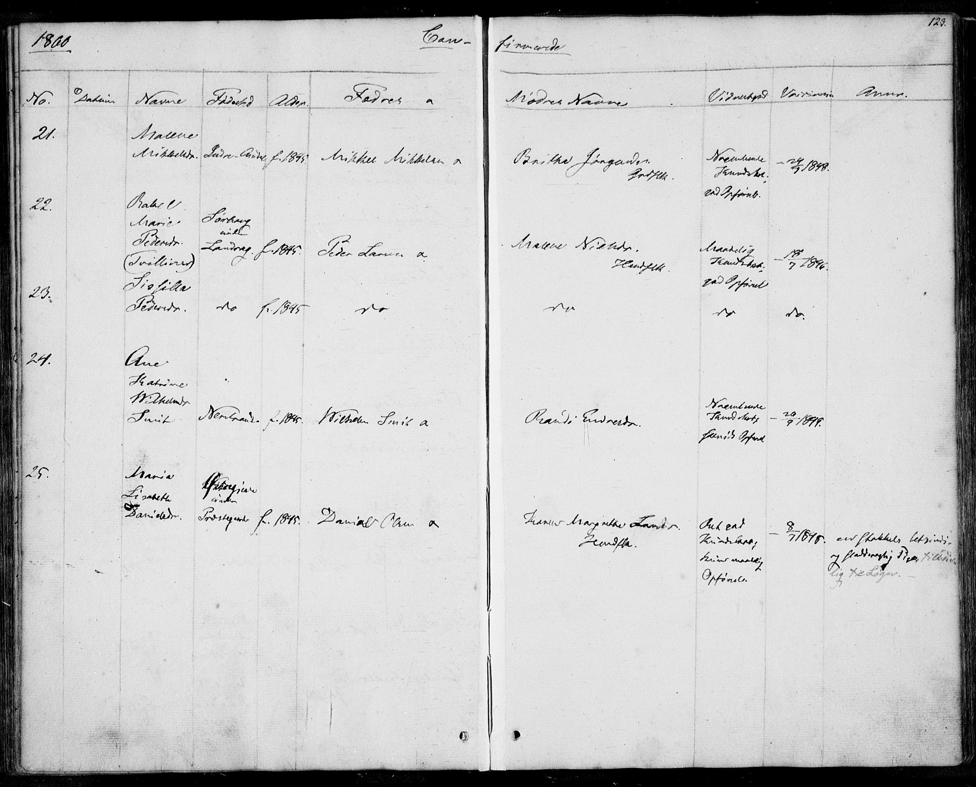 Nedstrand sokneprestkontor, AV/SAST-A-101841/01/IV: Parish register (official) no. A 8, 1839-1860, p. 123