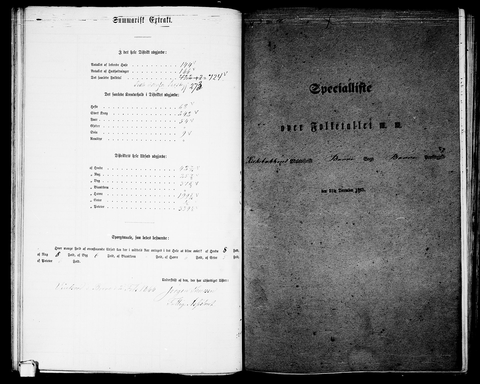 RA, 1865 census for Borre, 1865, p. 62