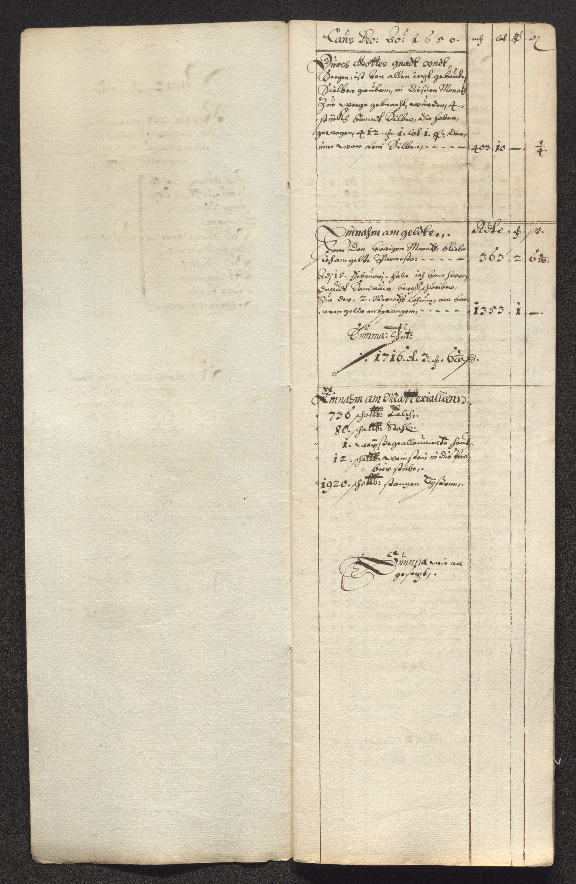 Kongsberg Sølvverk 1623-1816, AV/SAKO-EA-3135/001/D/Dc/Dcd/L0024: Utgiftsregnskap for gruver m.m. , 1650, p. 39