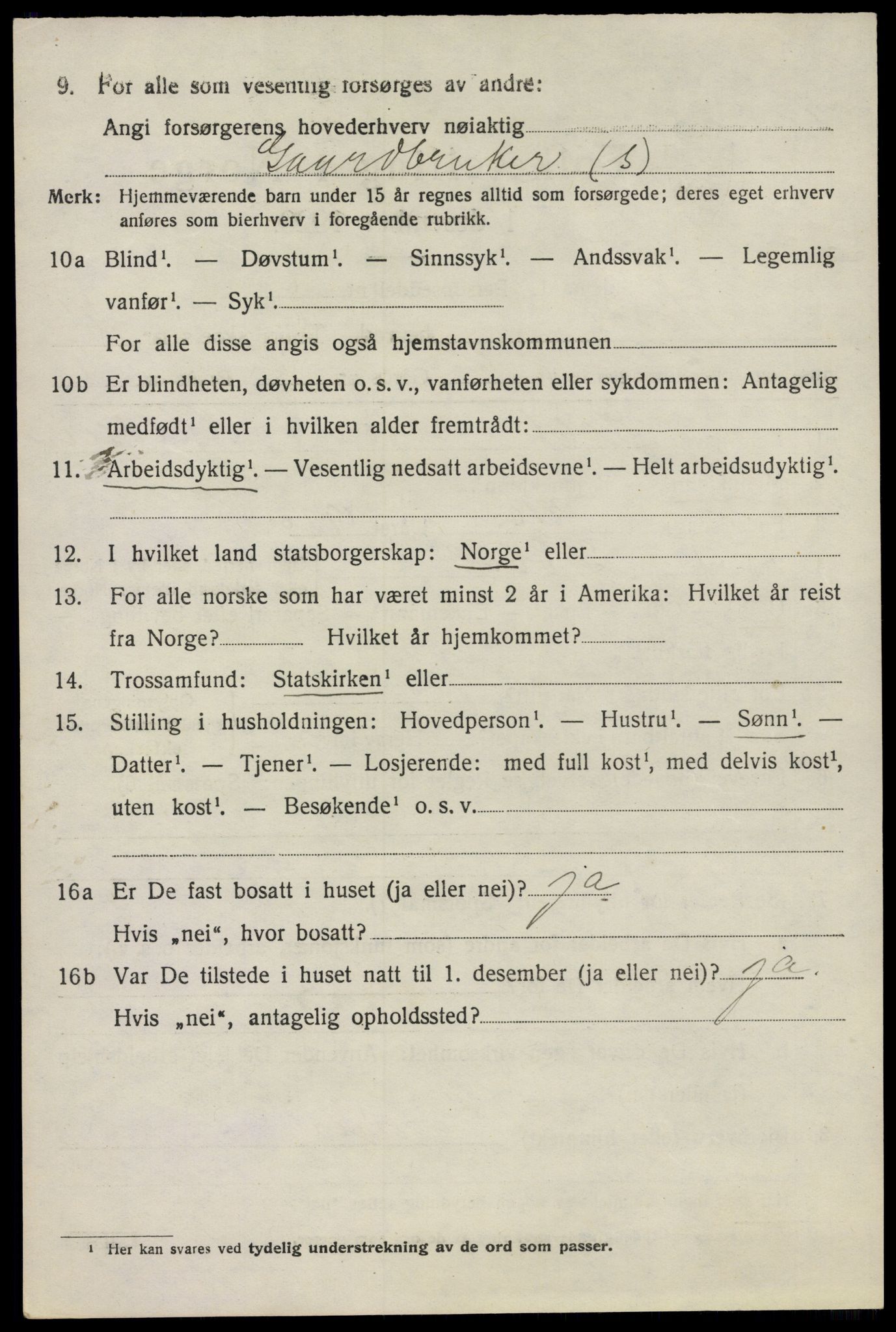 SAO, 1920 census for Hobøl, 1920, p. 5313