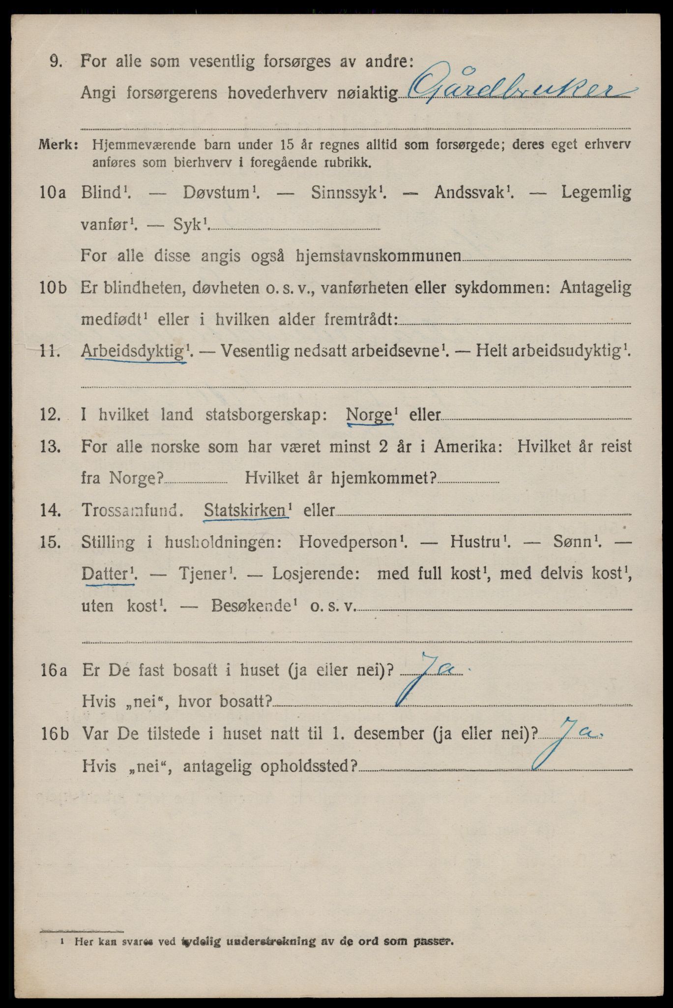 SAST, 1920 census for Høyland, 1920, p. 3729