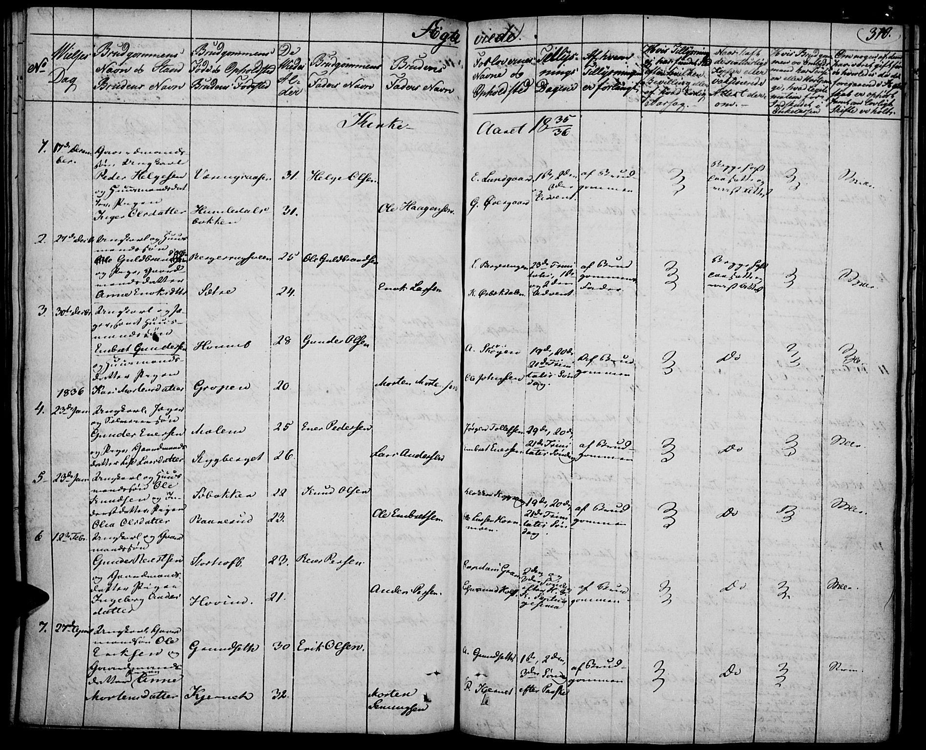Elverum prestekontor, SAH/PREST-044/H/Ha/Haa/L0008: Parish register (official) no. 8, 1830-1842, p. 310